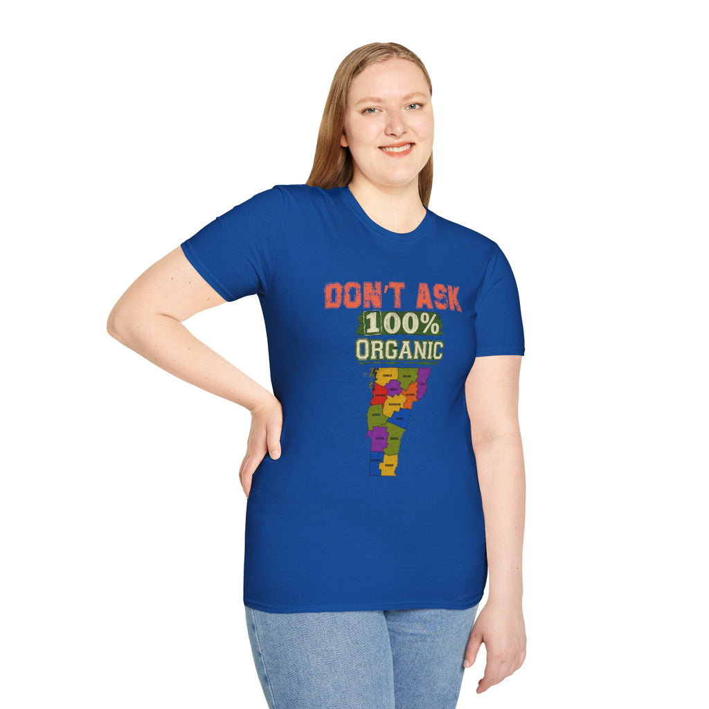Don't Ask 100% Organic T-Shirt — Vermont Pride State Map Tee