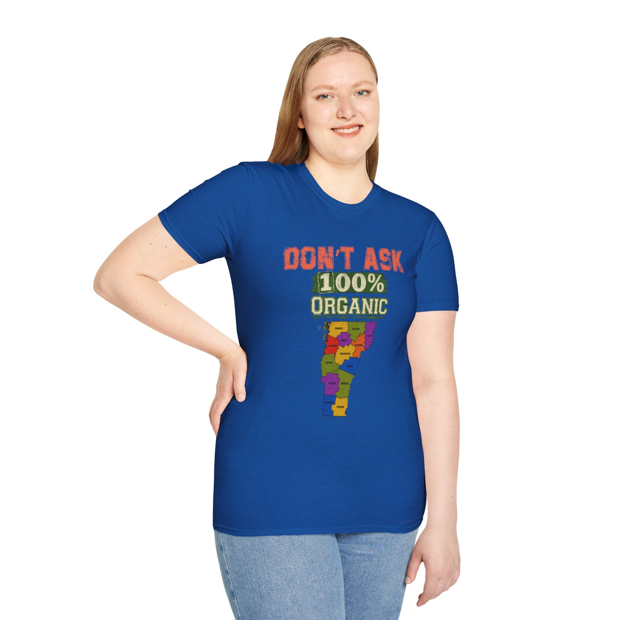 Don't Ask 100% Organic T-Shirt — Vermont Pride State Map Tee