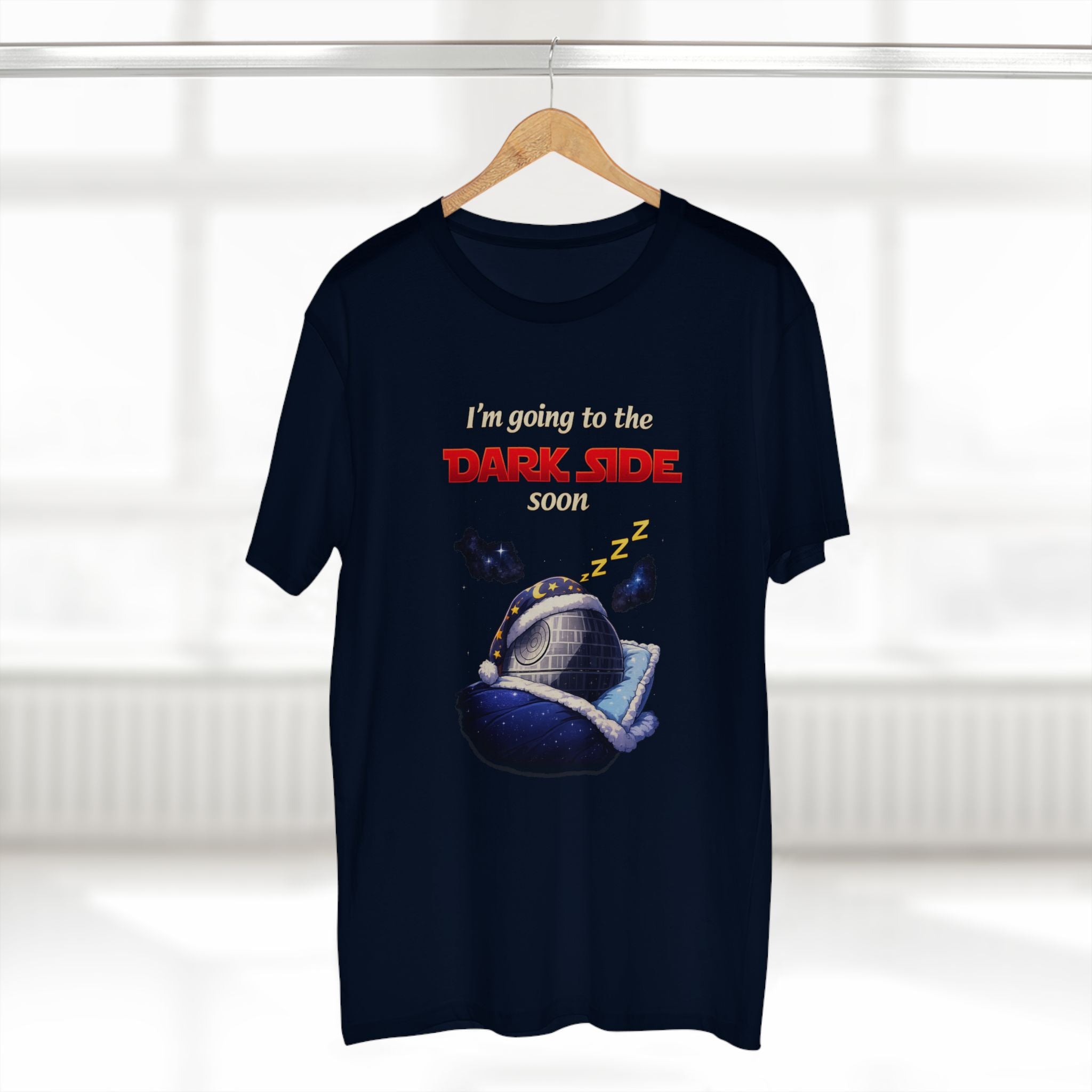 Dark Side Tee — "I'm Going to the Dark Side (Good)" Retro Sleepy Death Star T‑Shirt