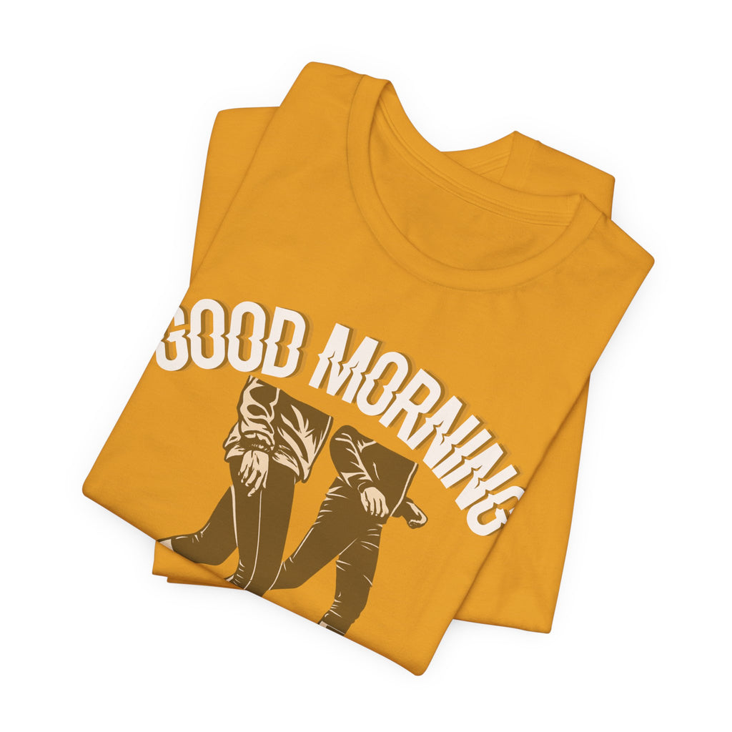 Good Morning Walk Tee — Retro Walking Graphic T-Shirt for Fitness & Morning Strolls