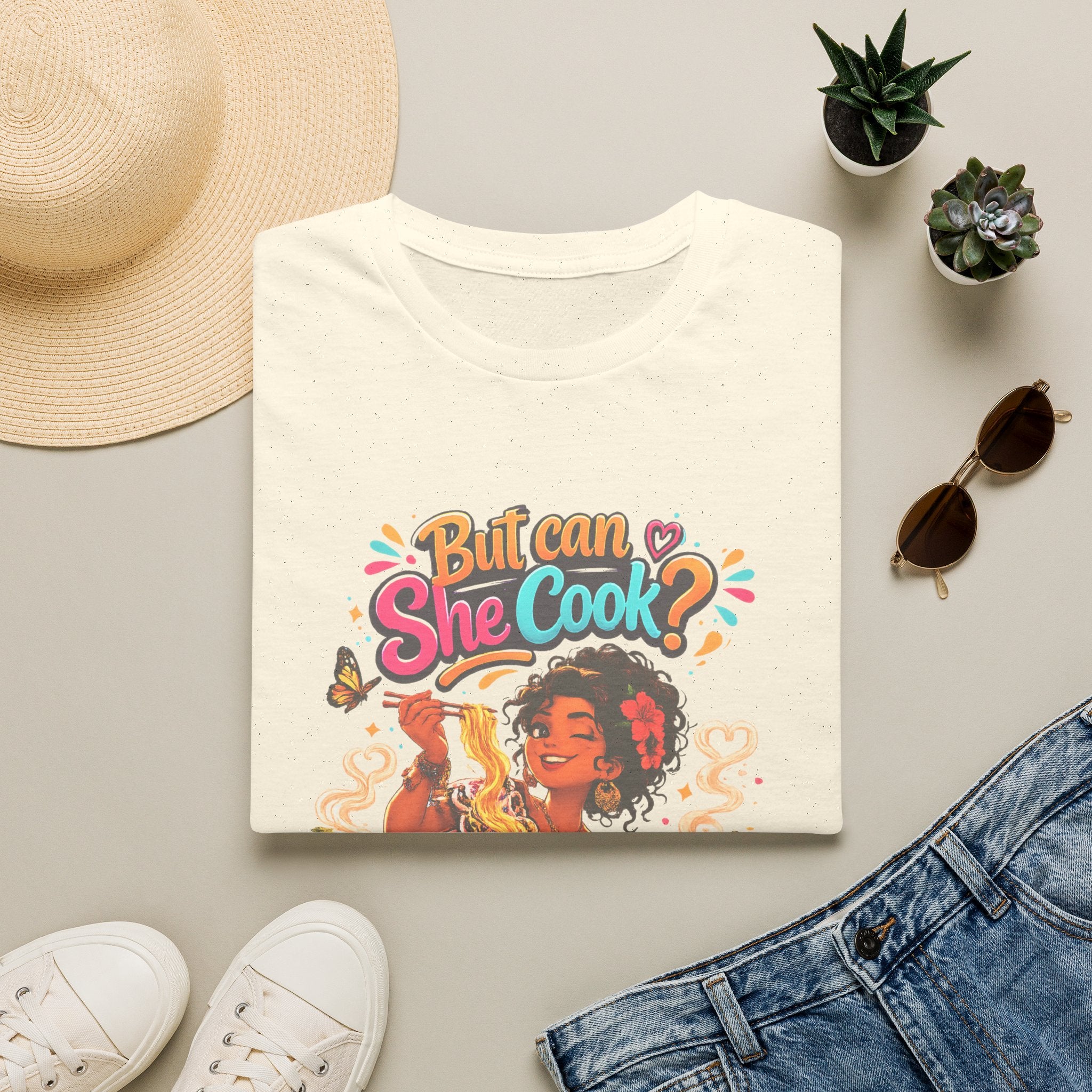 "But Can She Cook?" Retro Chef Graphic Tee