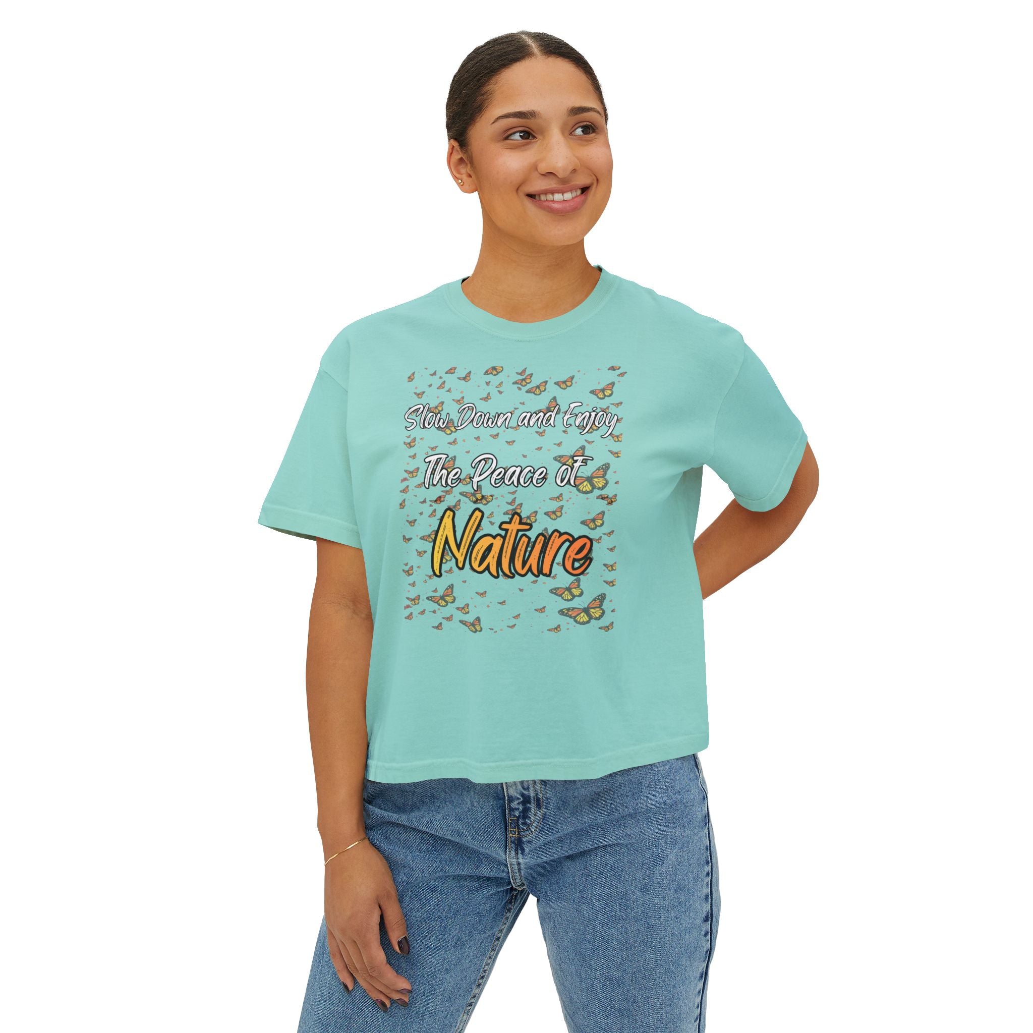 Enjoy The Peace of Nature Women’s Boxy T-Shirt
