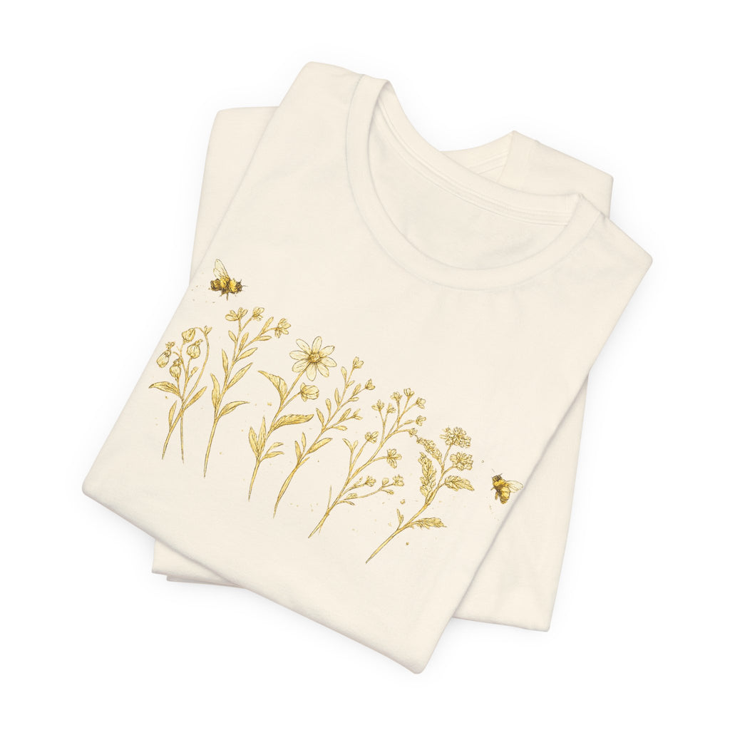 Gold Wildflower Graphic T-Shirt
