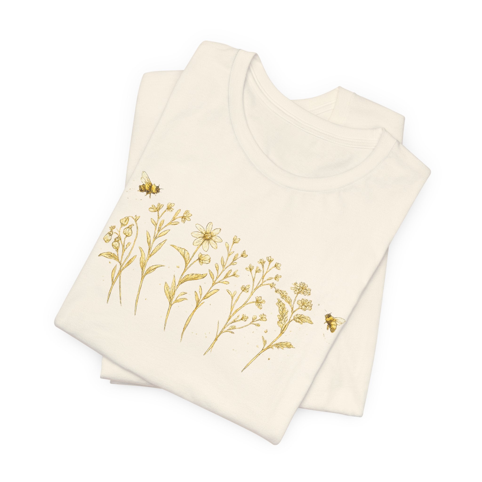 Gold Wildflower Graphic T-Shirt