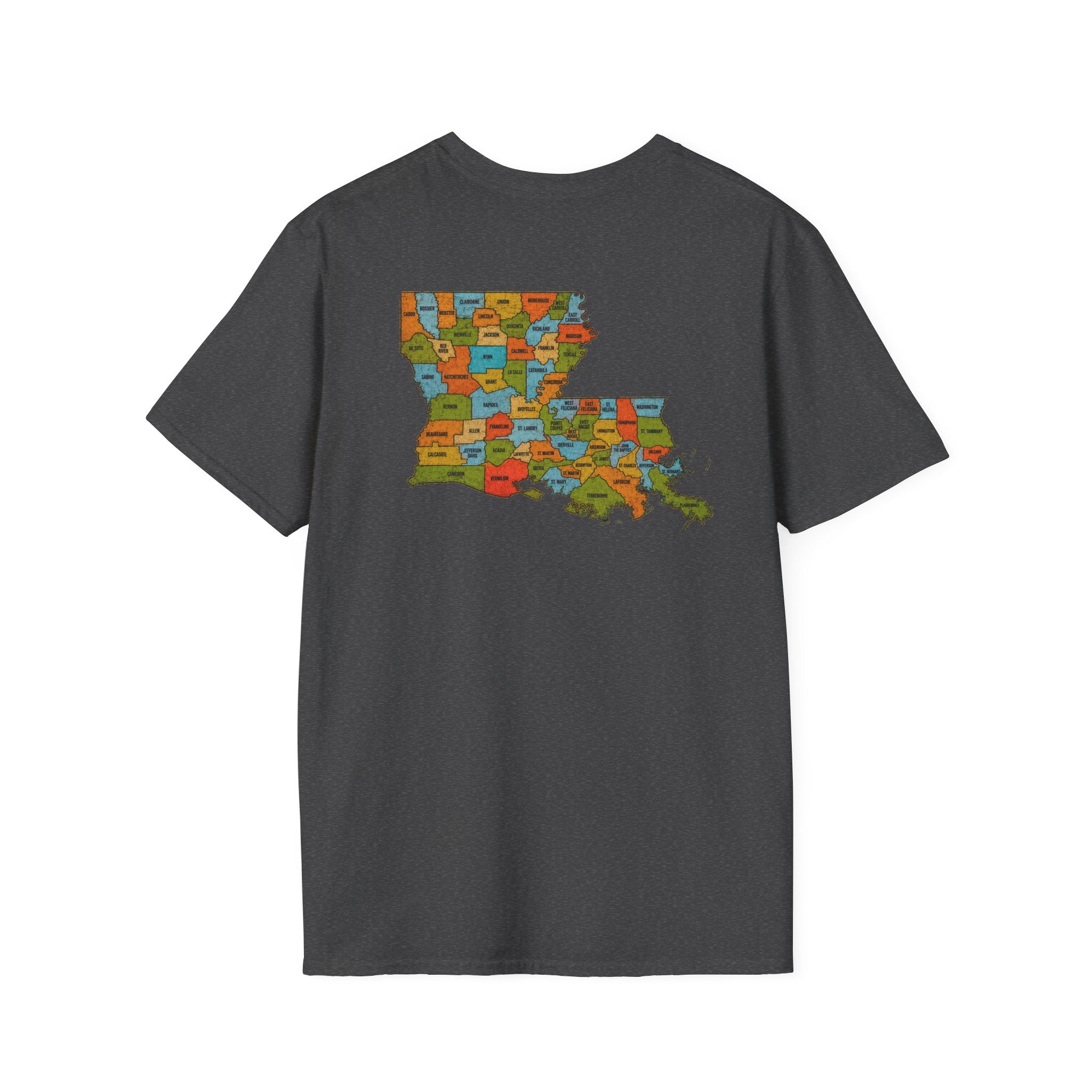 T-Shirt — “Don’t Ask 100% Organic” Louisiana Map Graphic