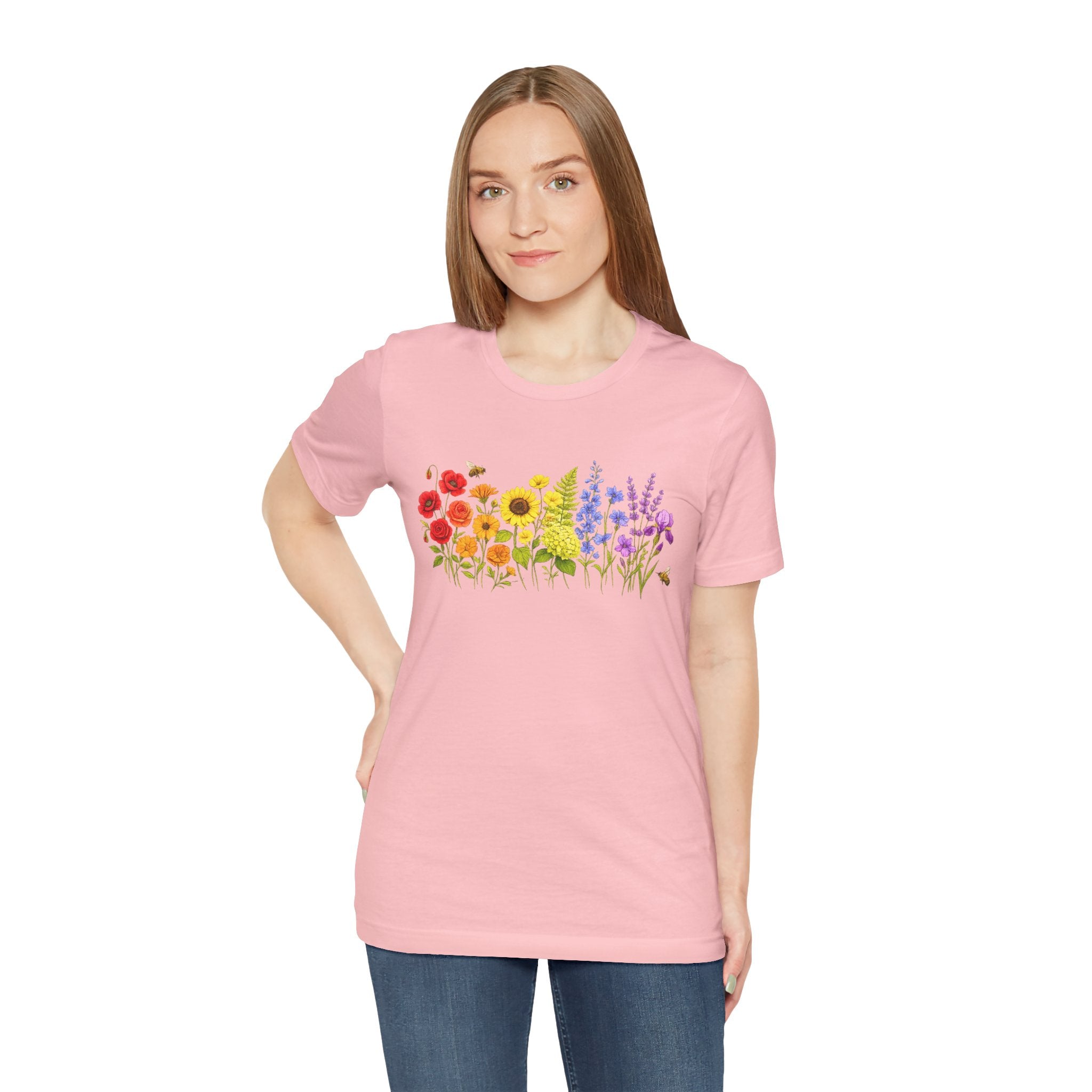 Wildflower Row Floral Garden Graphic T-Shirt