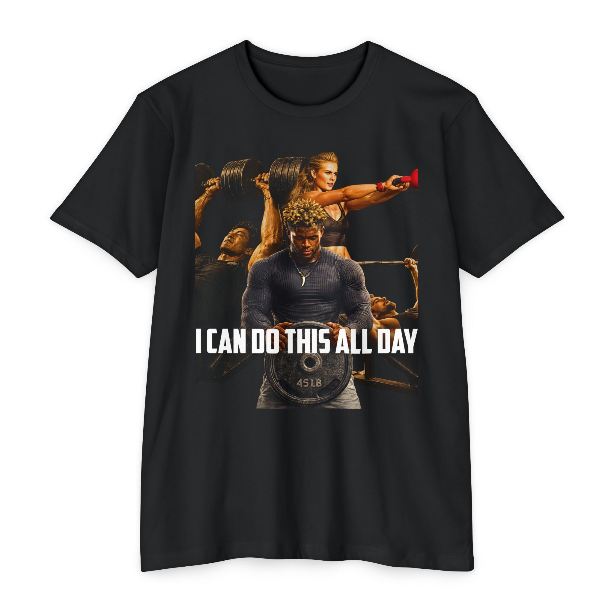 Workout T-Shirt — "I Can Do This All Day" Motivational Gym Tee