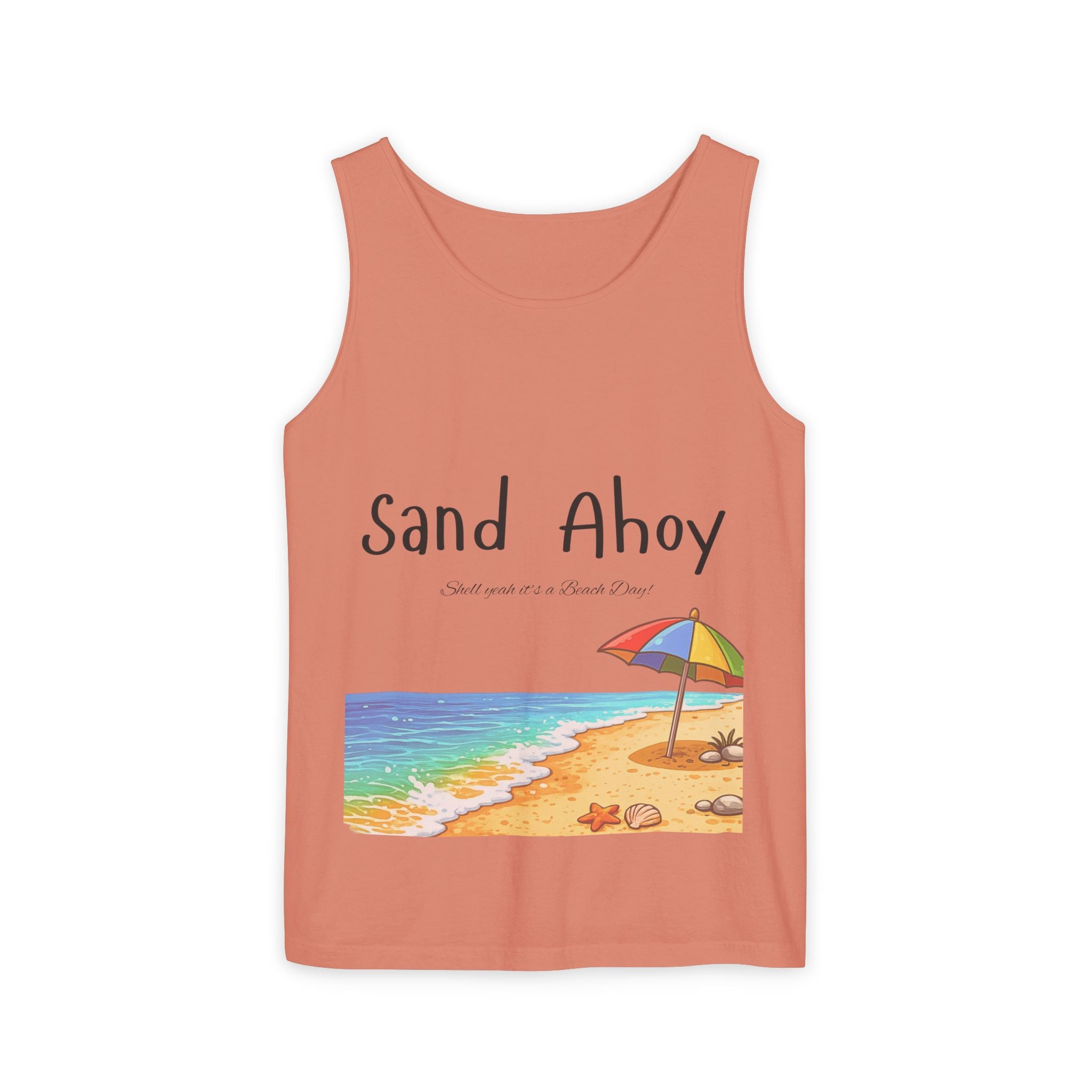 “Sand Ahoy” Seaside Graphic Tank