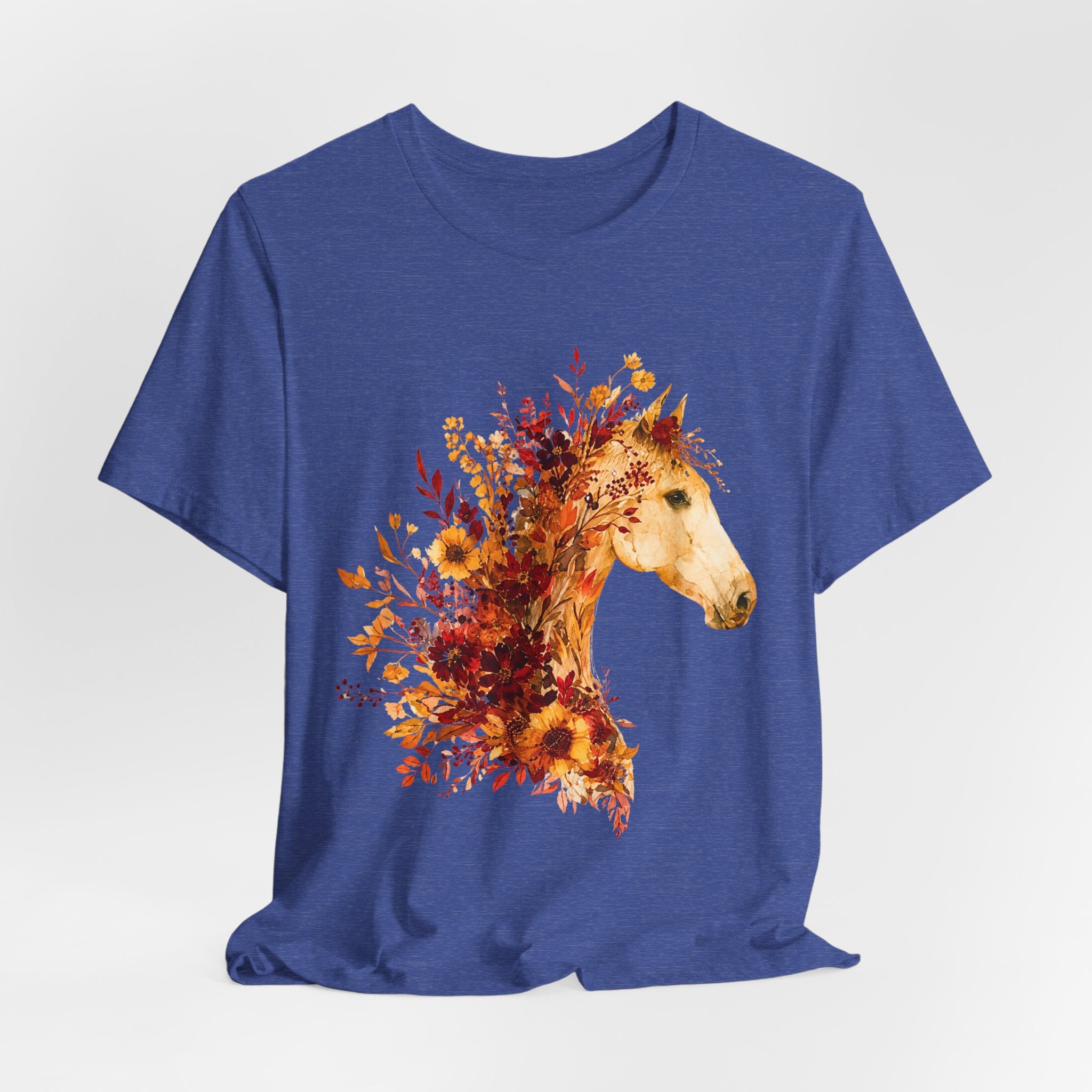 Autumn Sunflower Horse Graphic T-Shirt