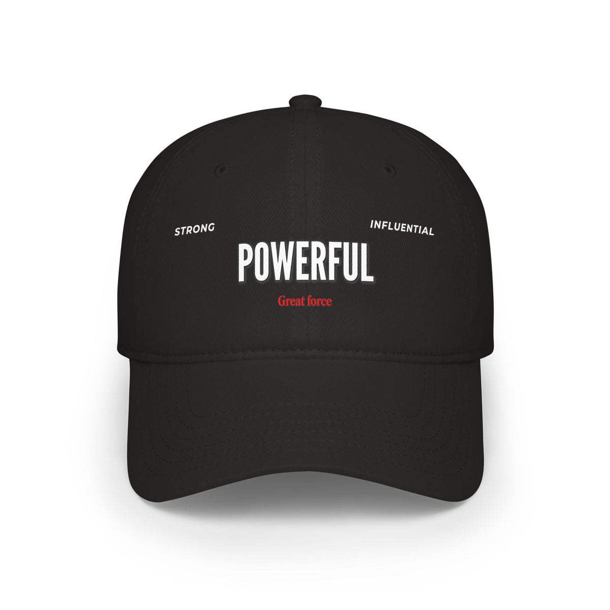 POWERFUL' Embroidered Low Profile Baseball Cap