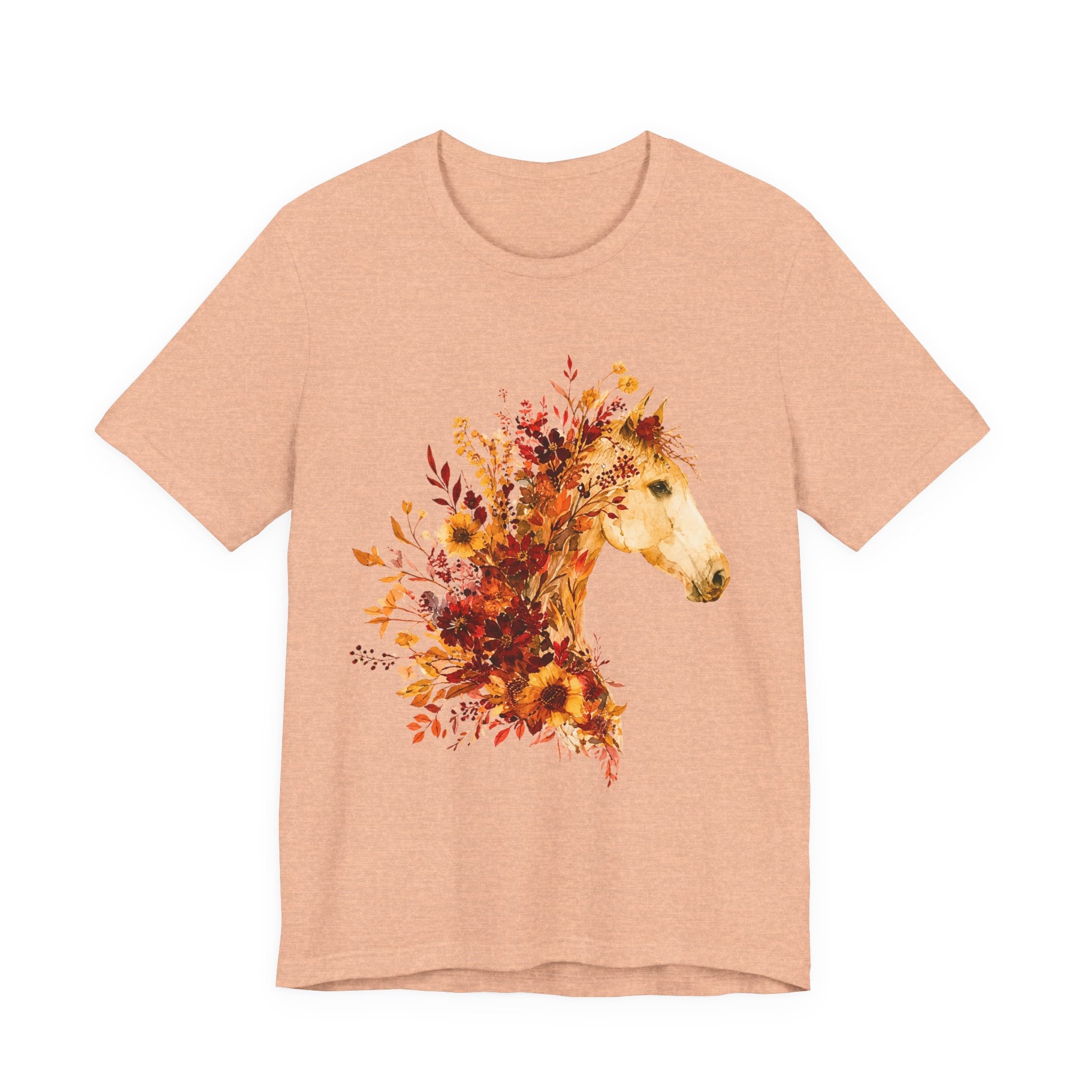 Autumn Sunflower Horse Graphic T-Shirt