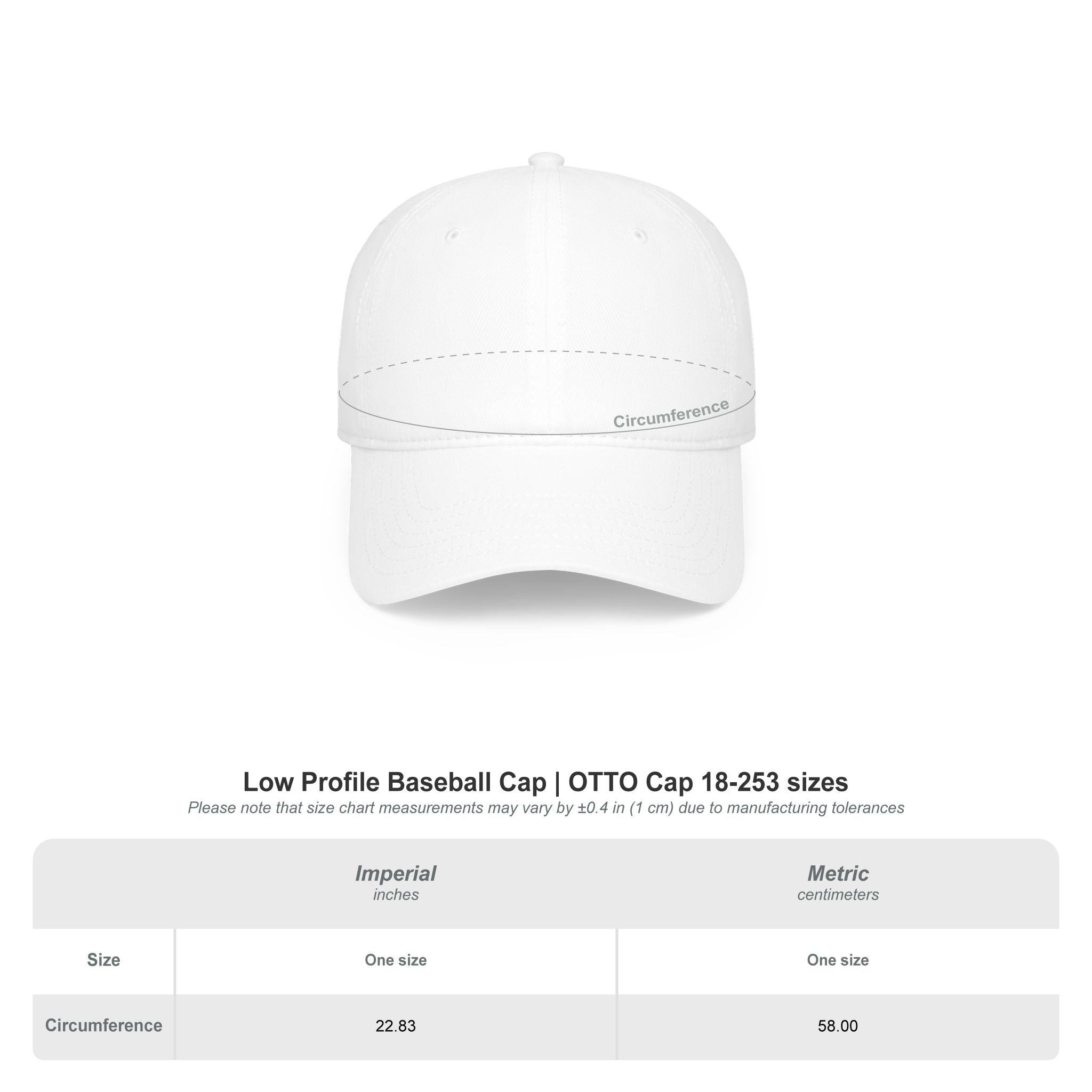 Red 'POWERFUL' Embroidered Low Profile Baseball Cap