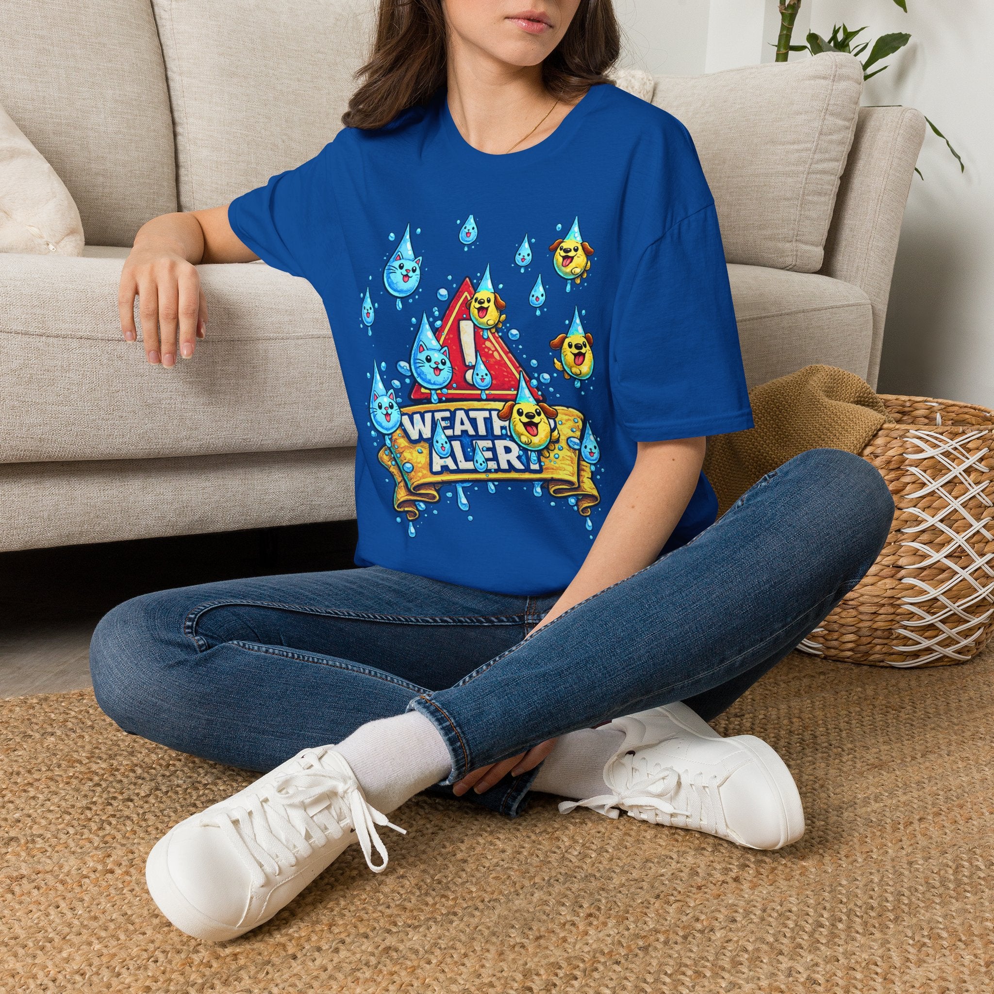 Weather Alert T-Shirt  " It's Raining Cats & Dogs"