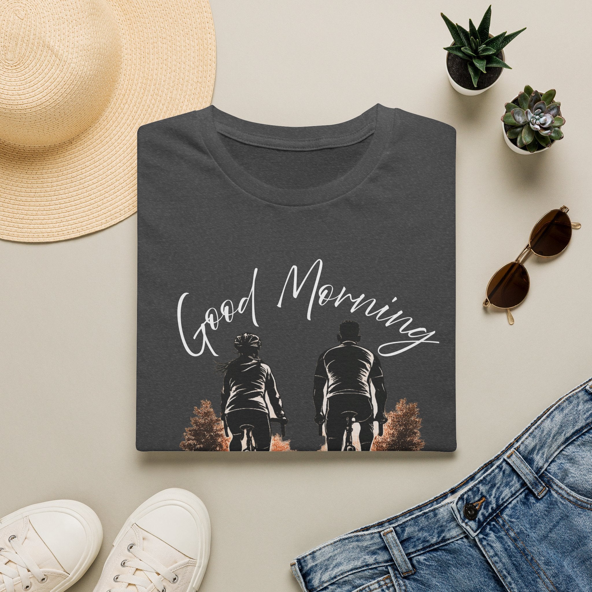 Good Morning Let's Ride T-Shirt — Biker Couple Vintage Graphic Tee