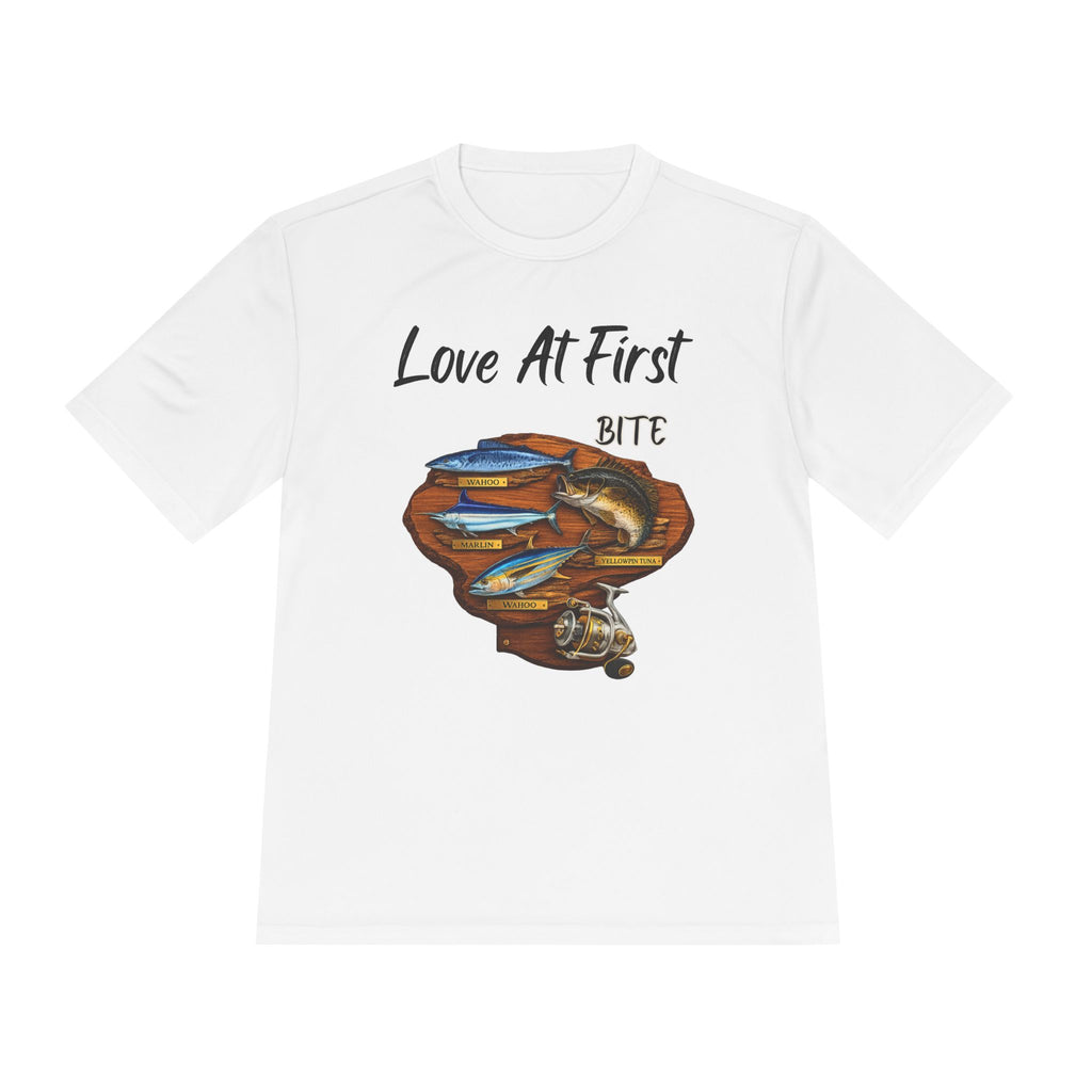 Fishing T-Shirt — "Love At First Bite" Graphic Tee