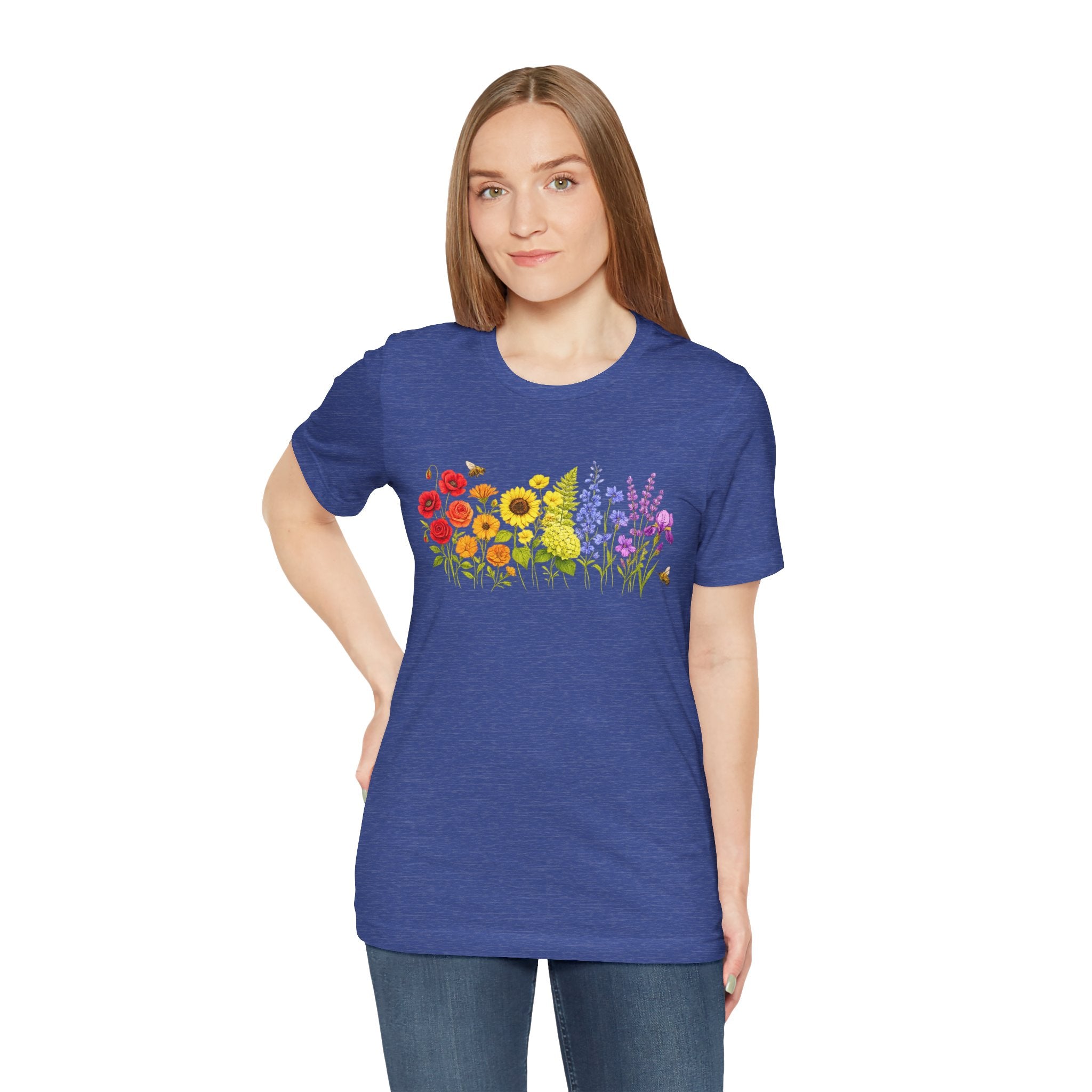 Wildflower Row Floral Garden Graphic T-Shirt