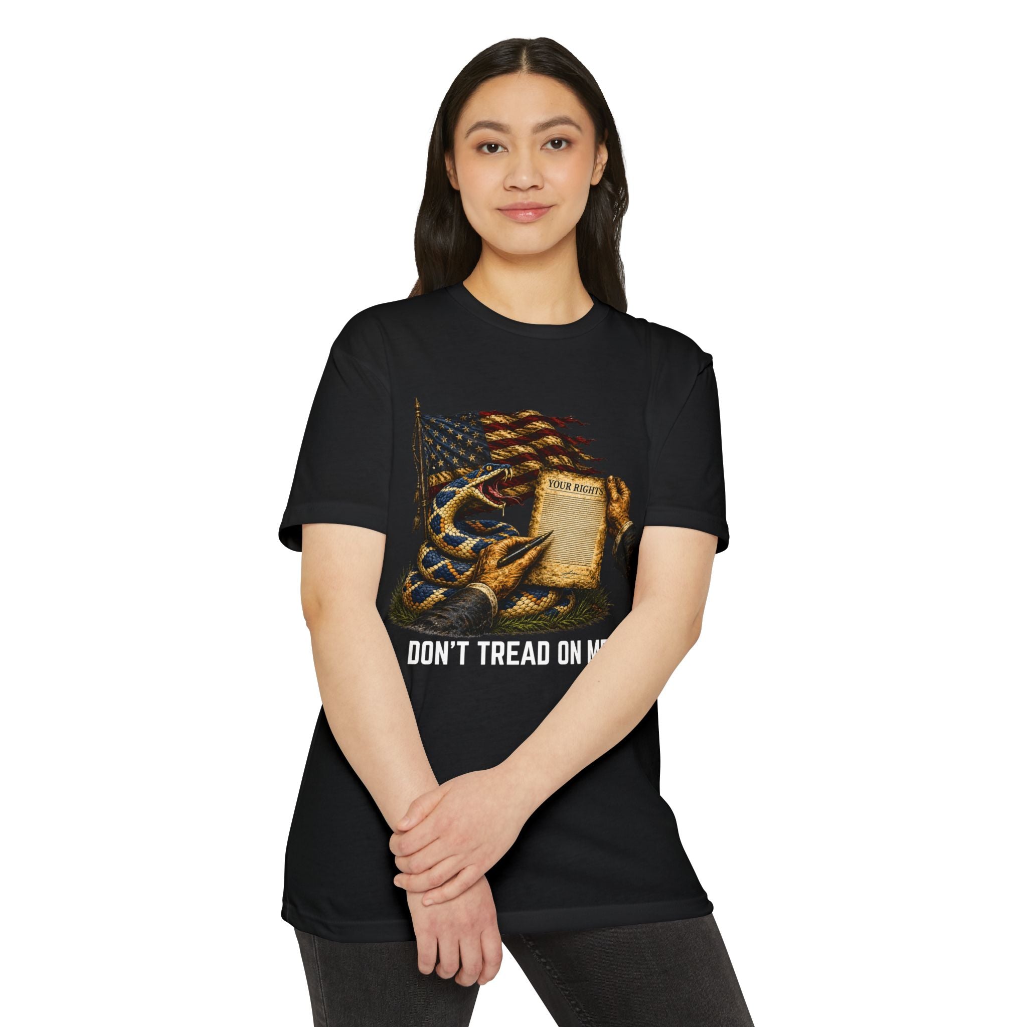 Don't Tread On Me T-Shirt - Flag & Constitution Graphic