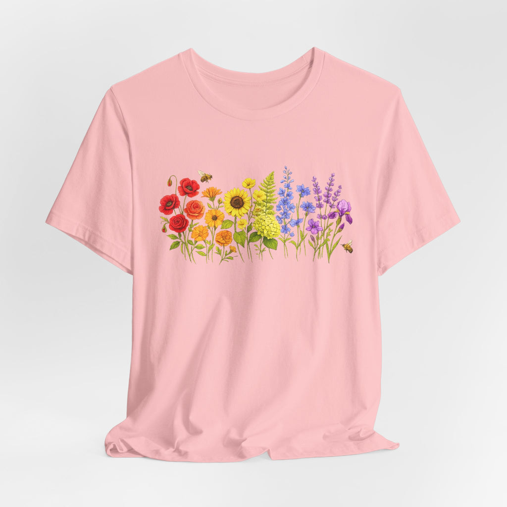 Wildflower Row Floral Garden Graphic T-Shirt
