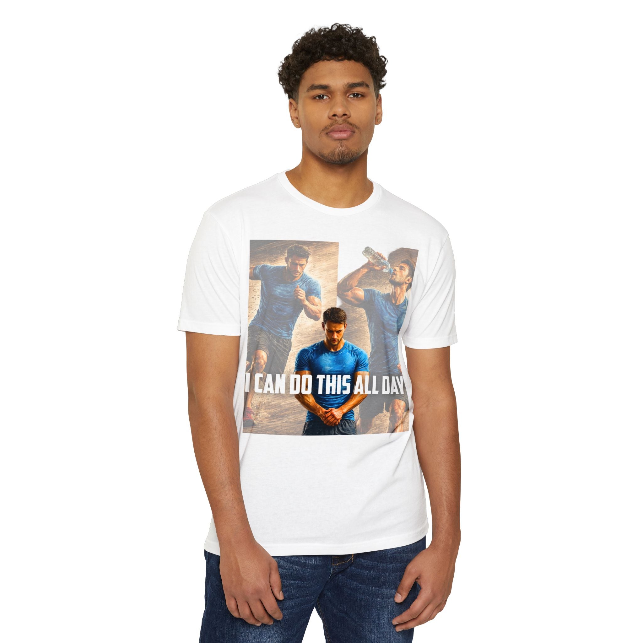 Motivational Workout T-Shirt — "I Can Do This All Day" Athletic Tee