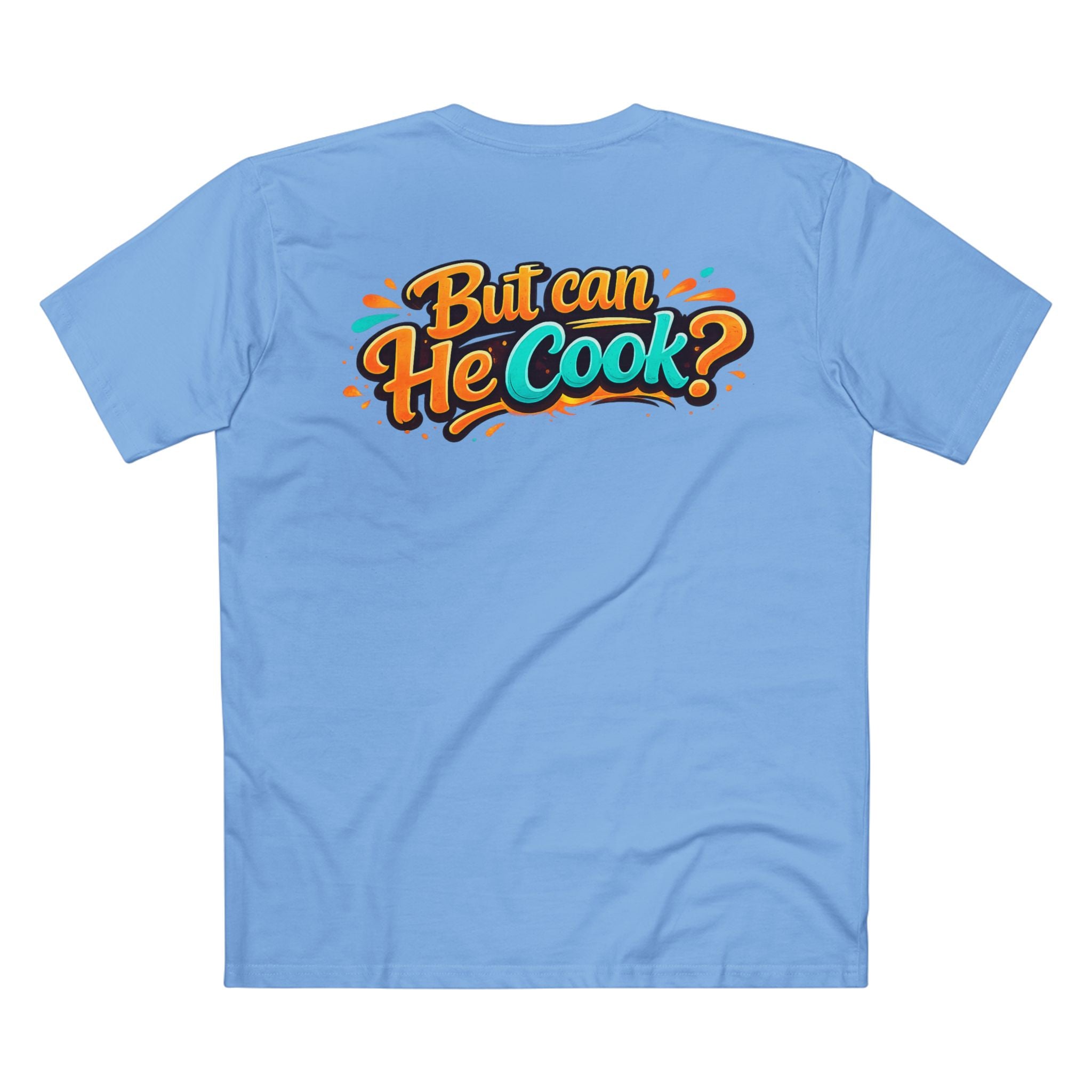 But Can He Cook? T-Shirt — Funny Chef BBQ Cooking Tee