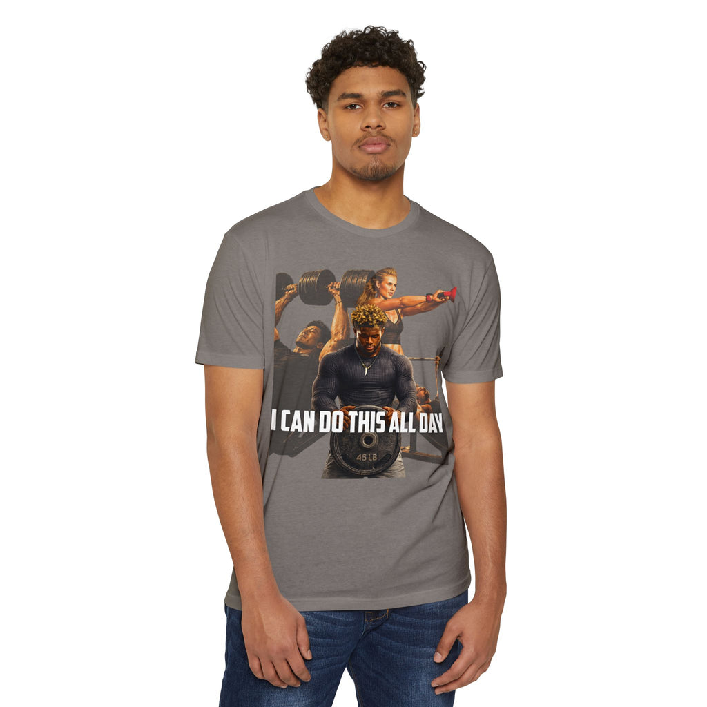 Workout T-Shirt — "I Can Do This All Day" Motivational Gym Tee