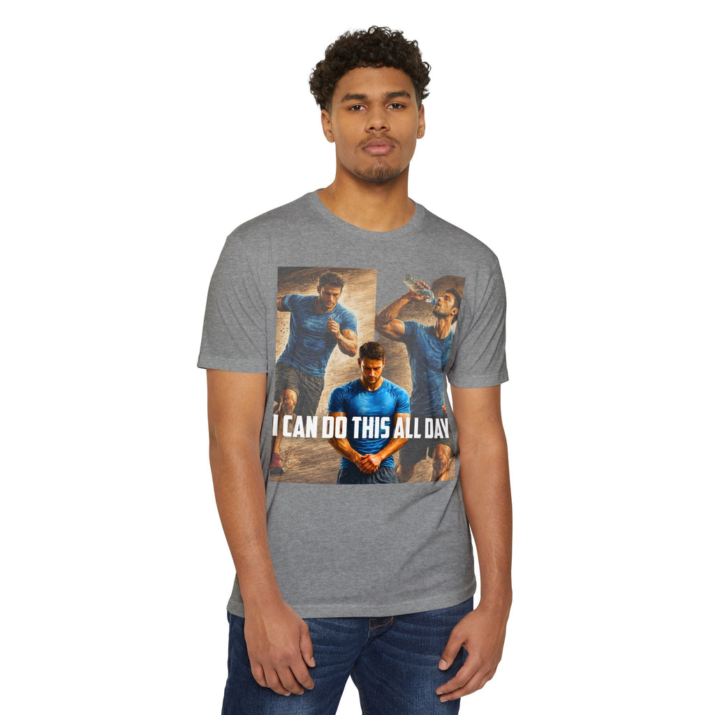 Motivational Workout T-Shirt — "I Can Do This All Day" Athletic Tee