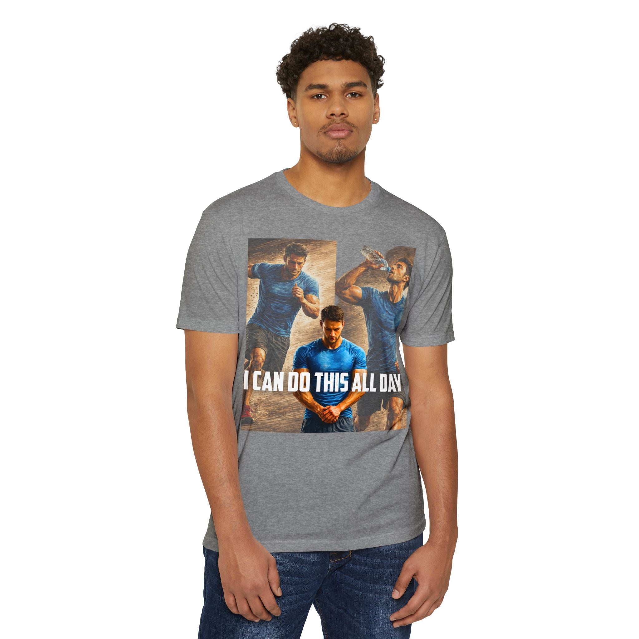 Motivational Workout T-Shirt — "I Can Do This All Day" Athletic Tee