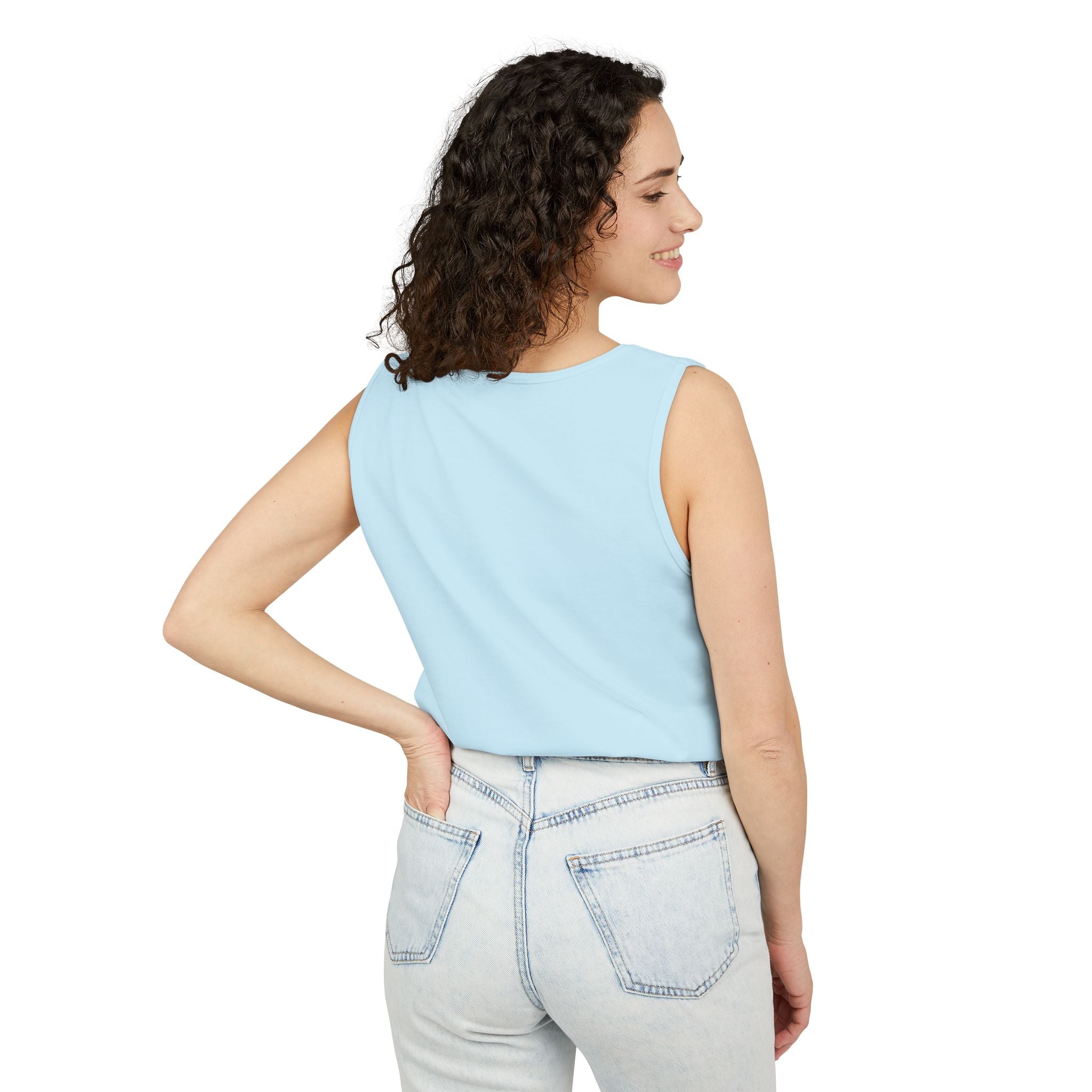Fine Ish Loading Tank Top — Tropical Pin-Up Workout Graphic Tank