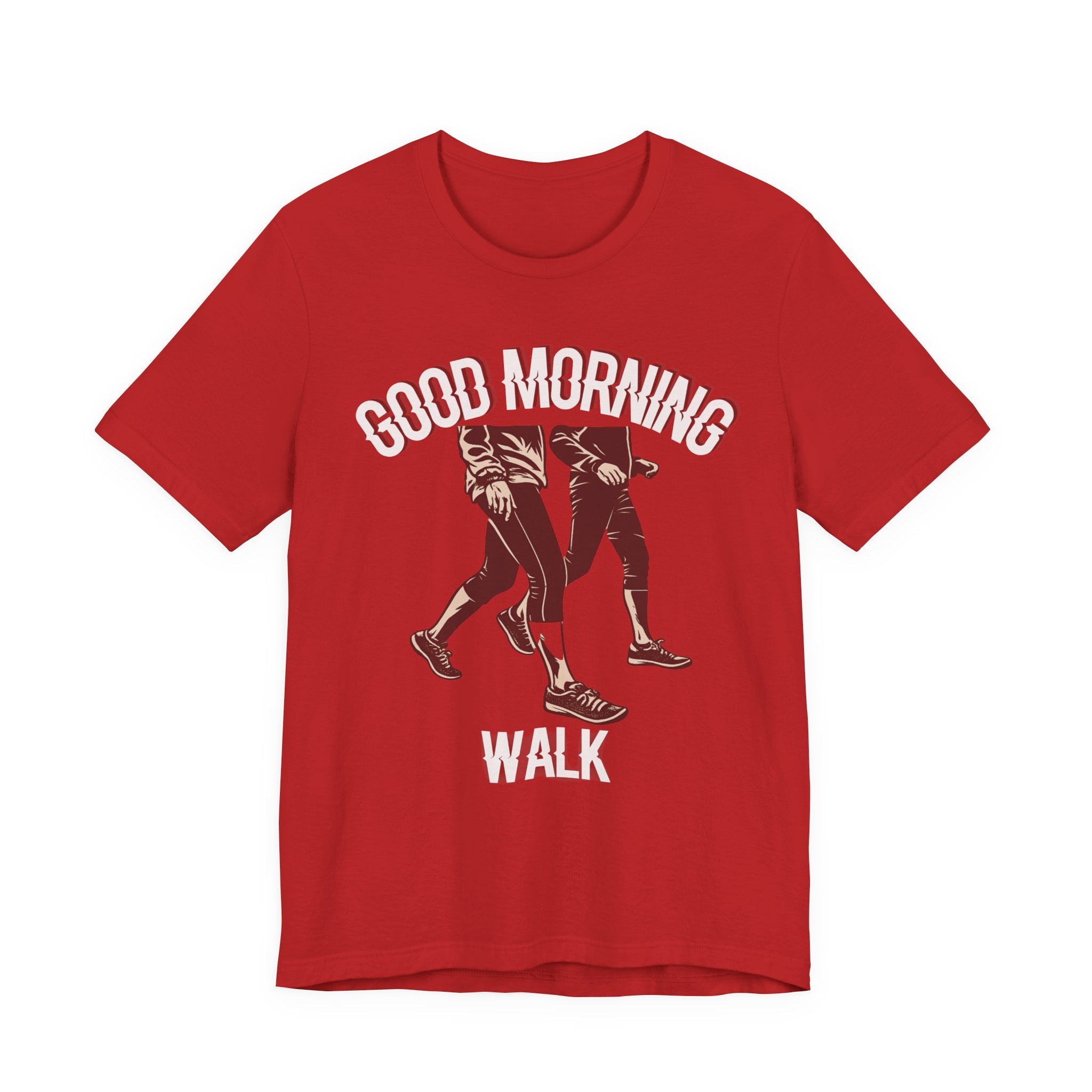 Good Morning Walk Tee — Retro Walking Graphic T-Shirt for Fitness & Morning Strolls