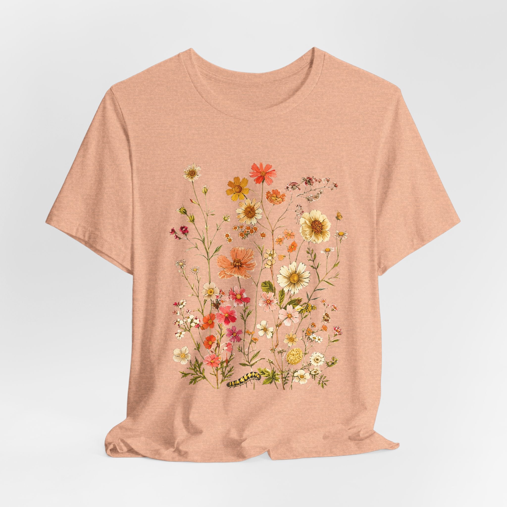 Floral Meadow Tee — Vintage Wildflower Bouquet Short Sleeve Shirt