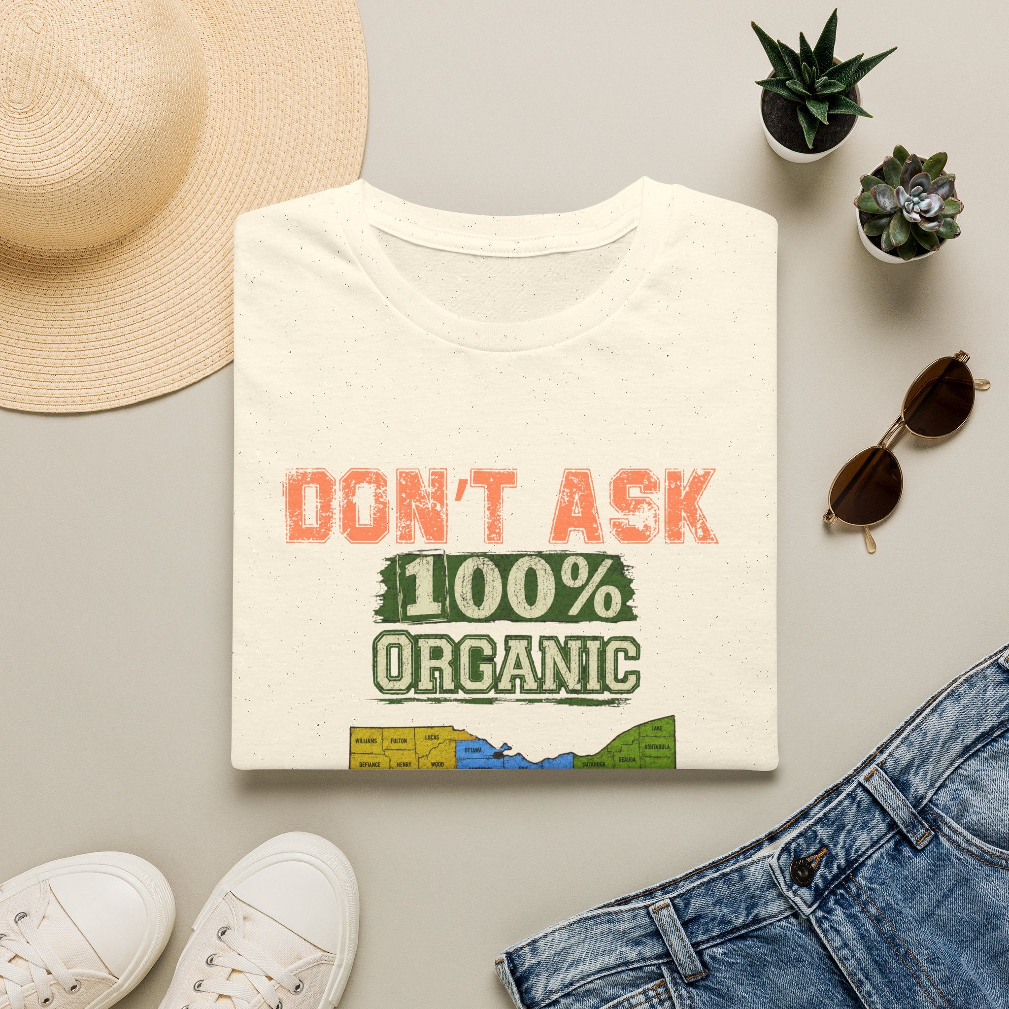 Don't Ask 100% Organic Ohio T-Shirt — Funny State Pride Tee