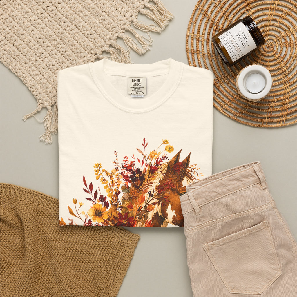 Autumn Sunflower Horse Head Tee