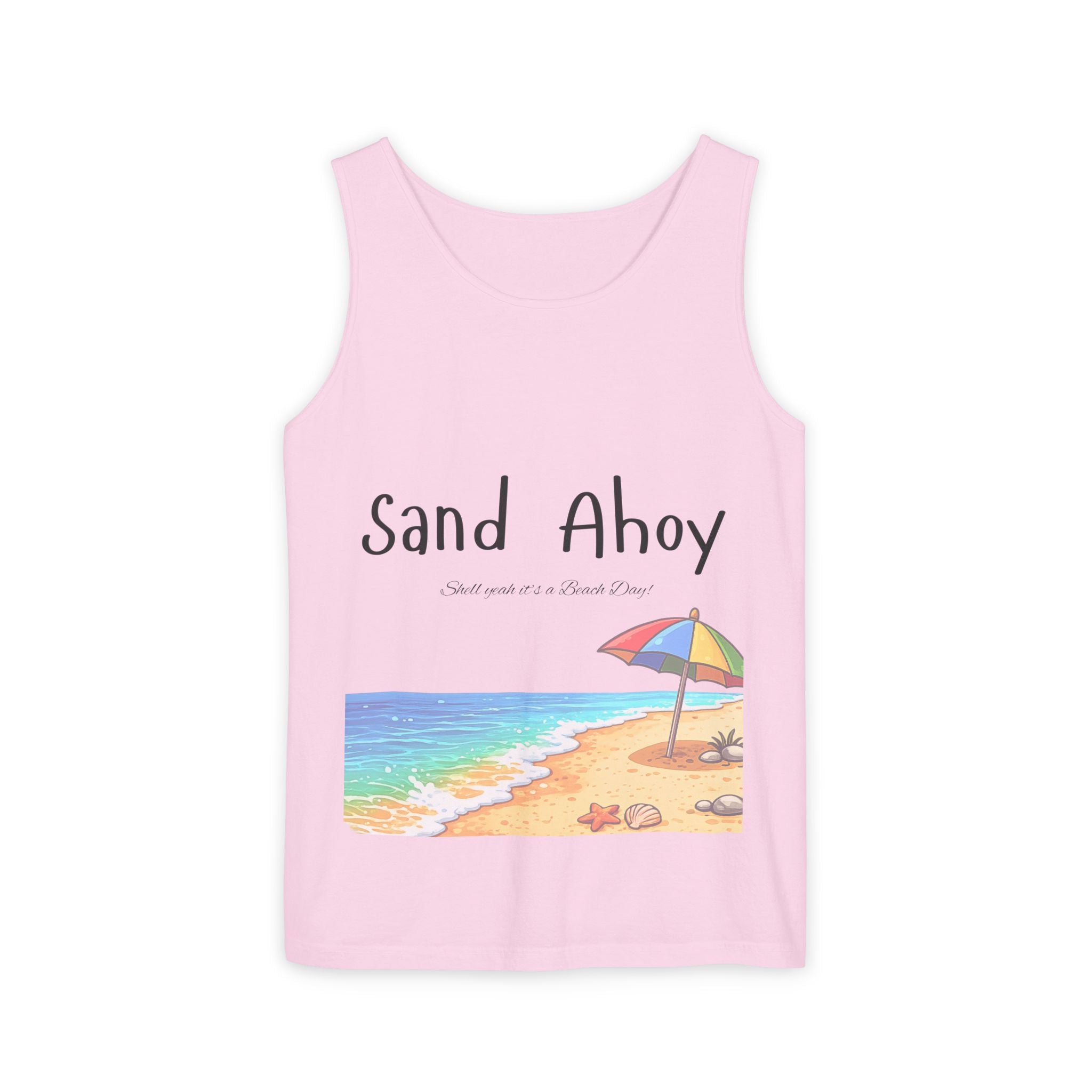 “Sand Ahoy” Seaside Graphic Tank