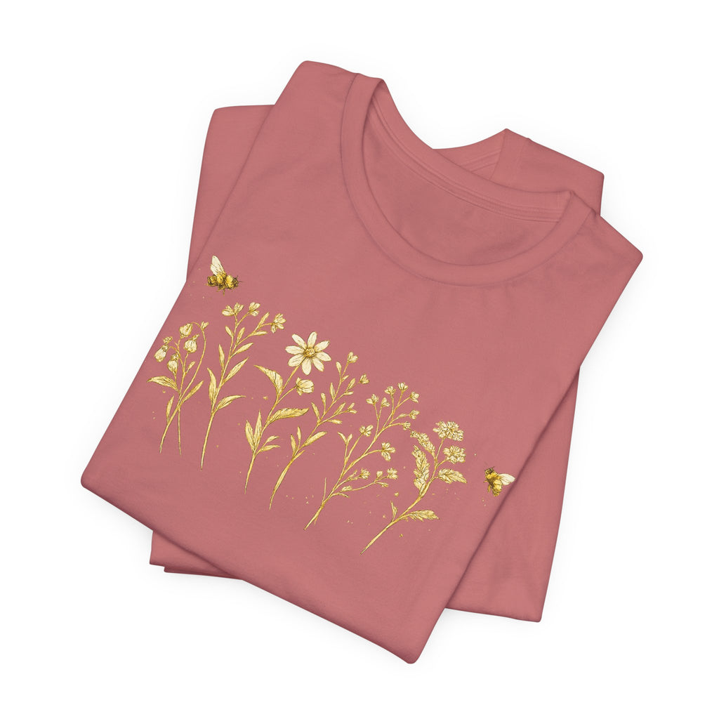 Gold Wildflower Graphic T-Shirt