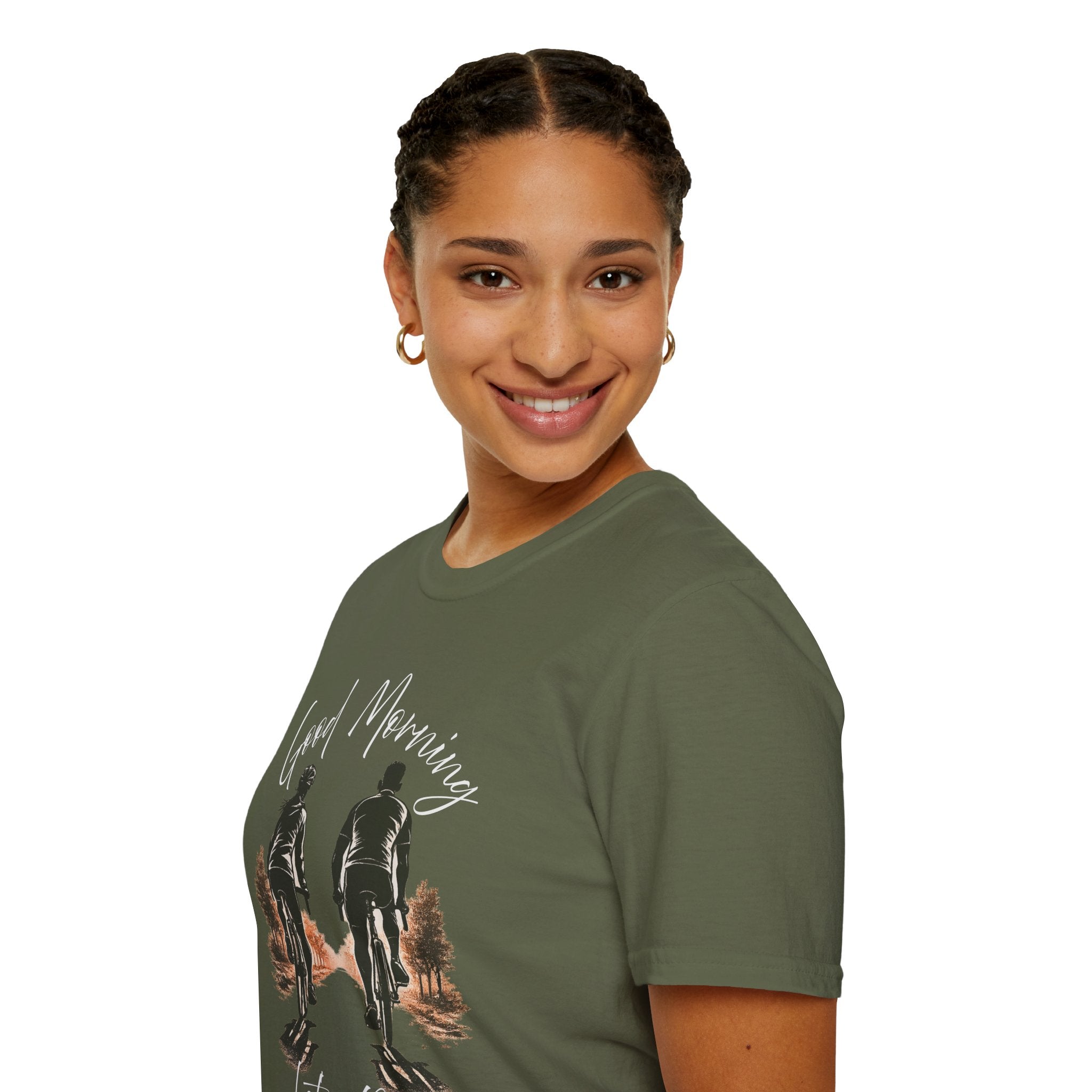 Good Morning Let's Ride T-Shirt — Biker Couple Vintage Graphic Tee