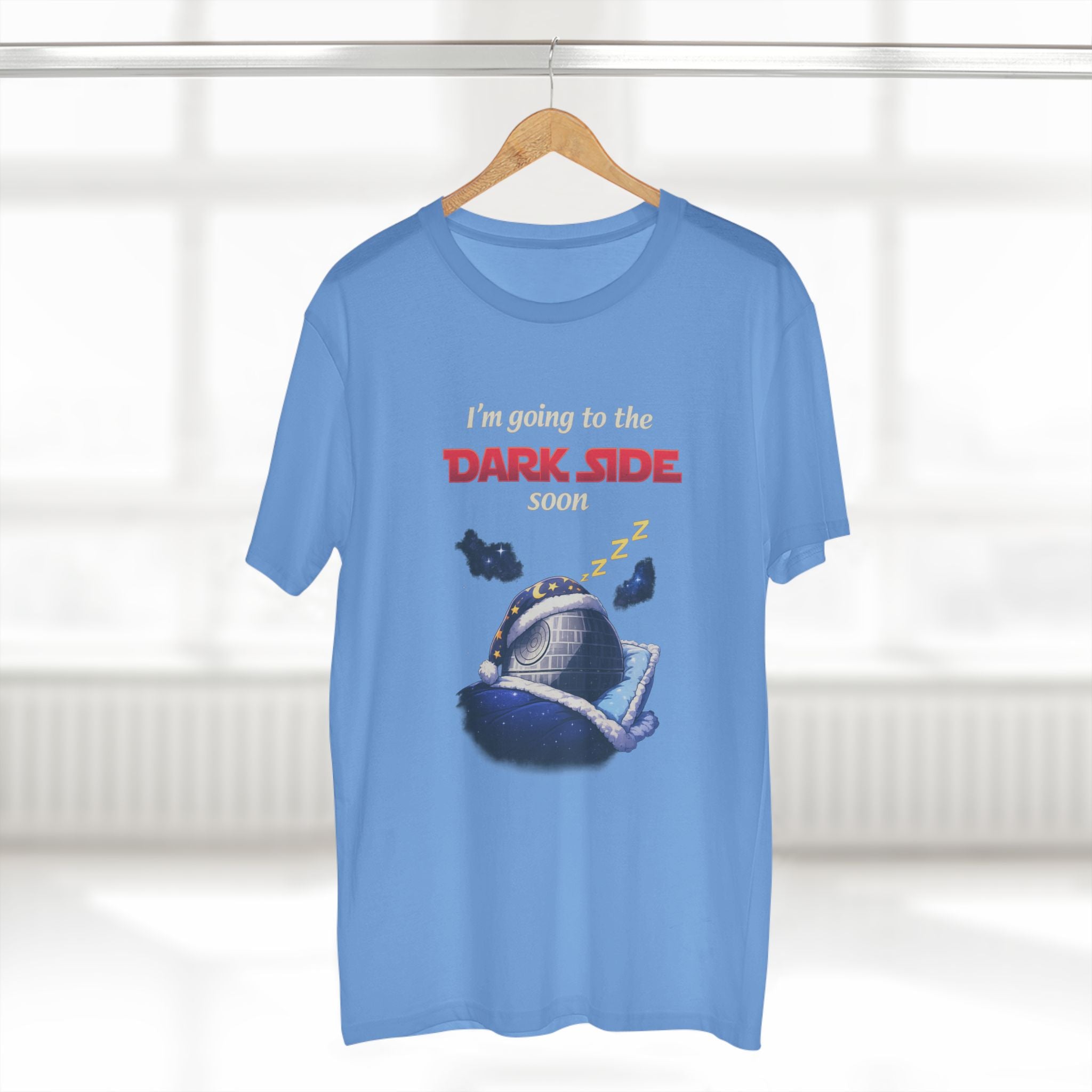 Dark Side Tee — "I'm Going to the Dark Side (Good)" Retro Sleepy Death Star T‑Shirt