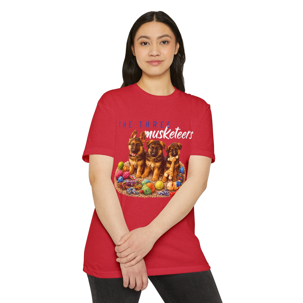 The Three Musketeers Puppy T-Shirt — Cute German Shepherds Easter Dog Tee