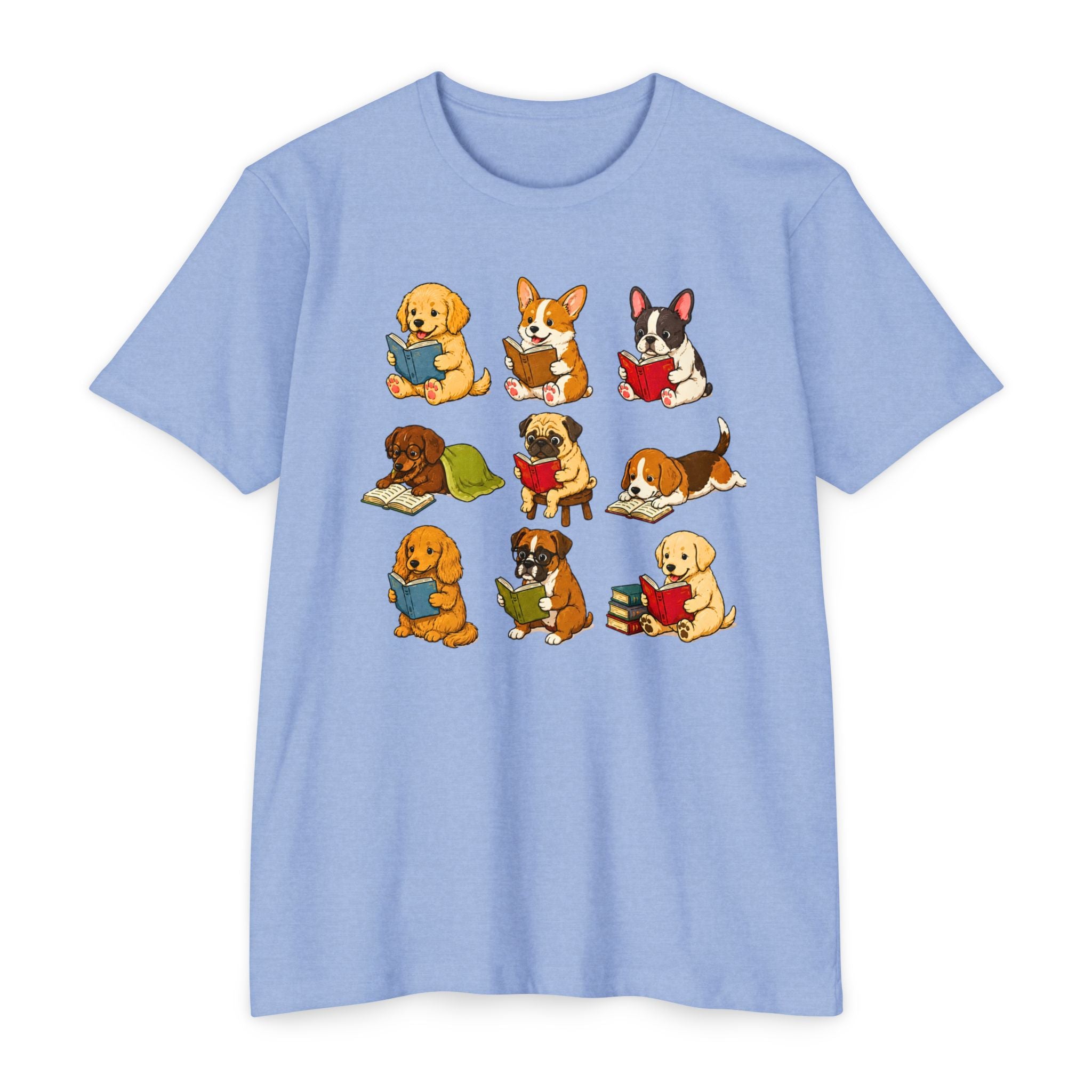 Cute Puppies Reading Dogs T-Shirt