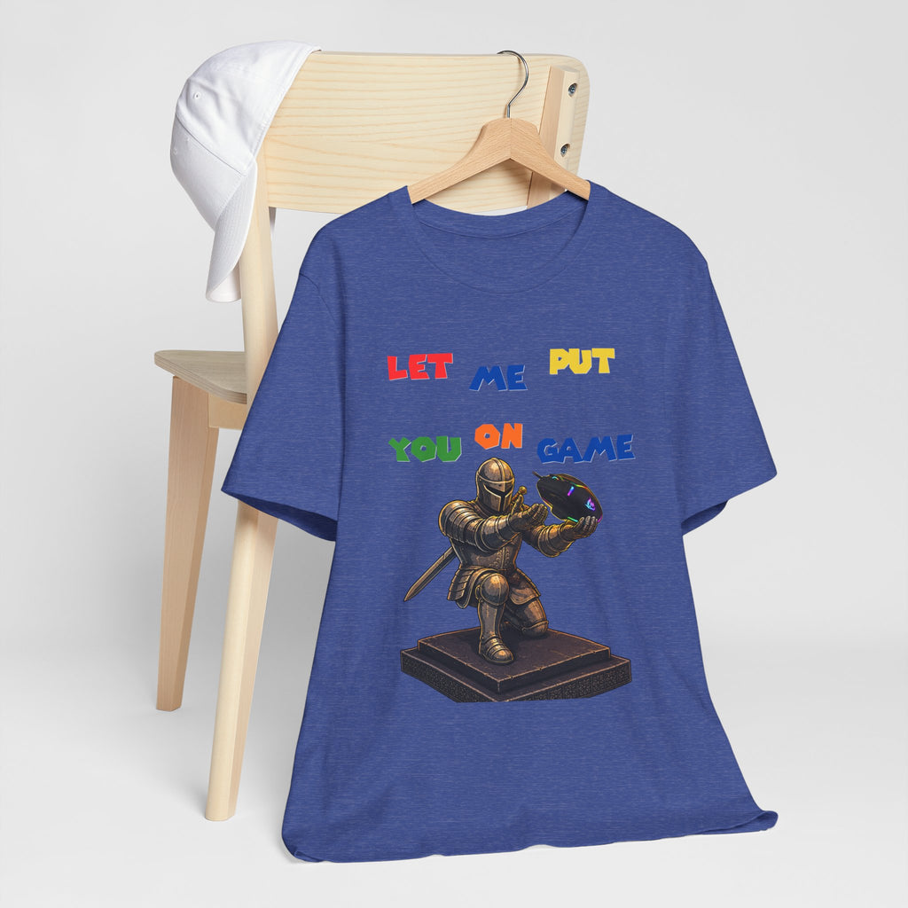 "Let Me Put You On Game" PC Mouse— Retro Gamer Knight Graphic Tee