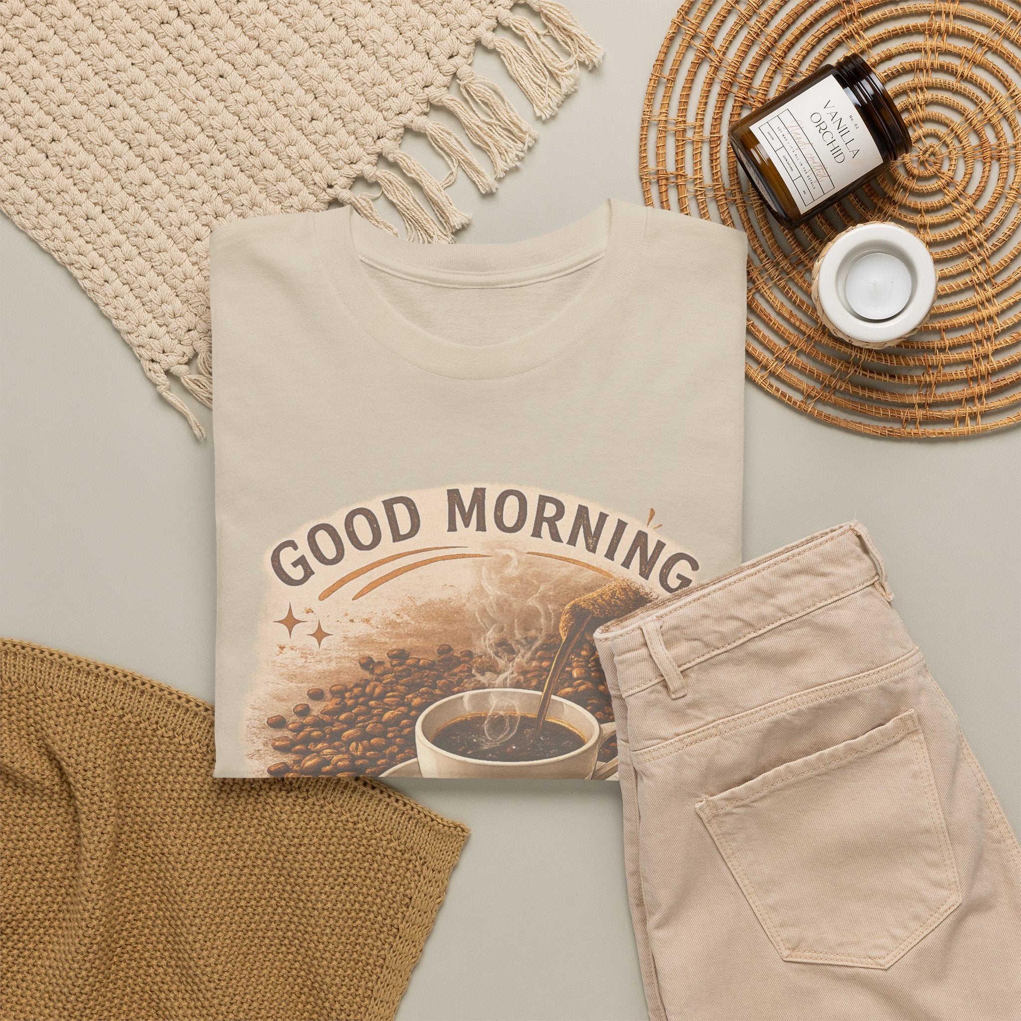 Good Morning' Rise & Shine Vintage Coffee T-Shirt