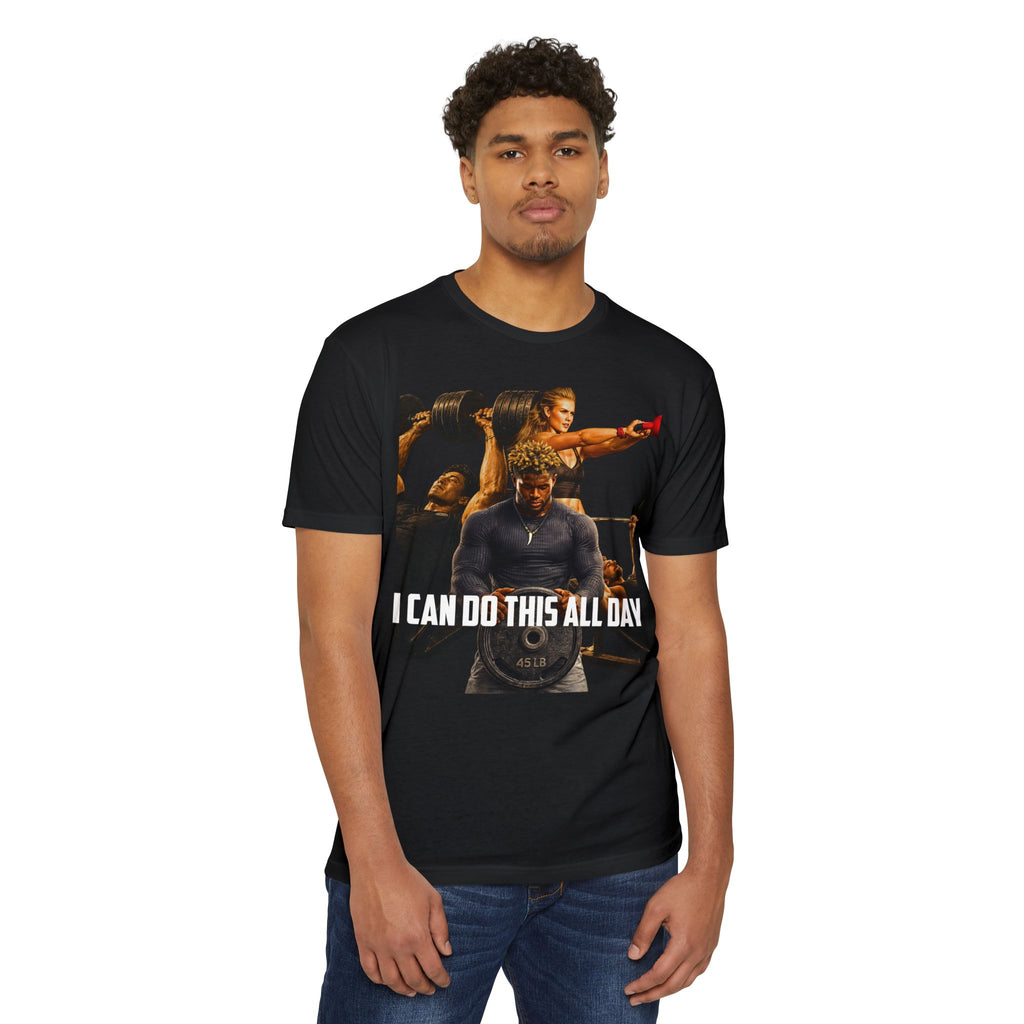 Workout T-Shirt — "I Can Do This All Day" Motivational Gym Tee