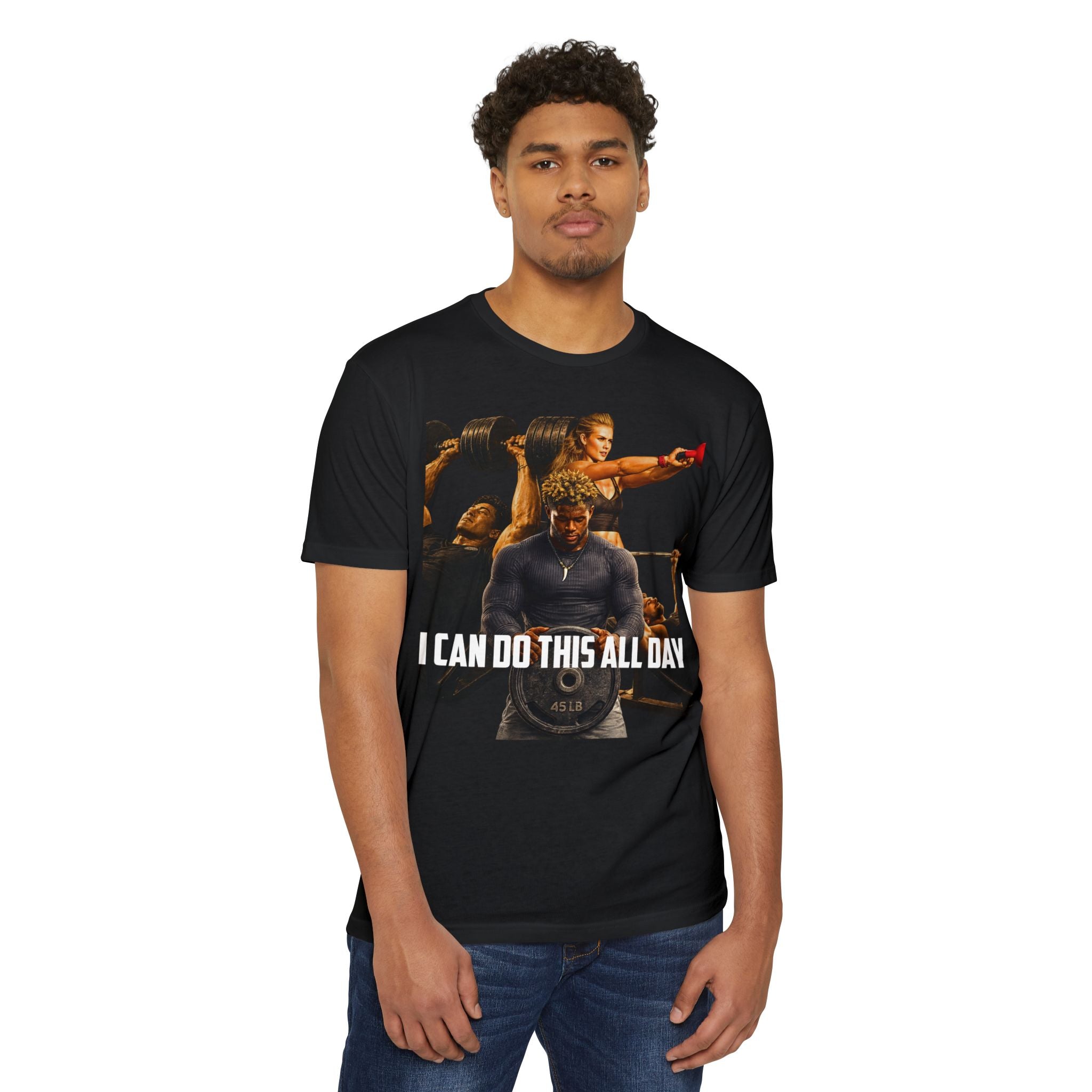Workout T-Shirt — "I Can Do This All Day" Motivational Gym Tee