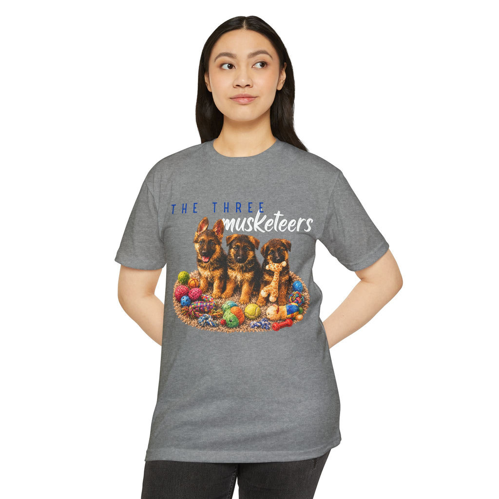 The Three Musketeers Puppy T-Shirt — Cute German Shepherds Easter Dog Tee