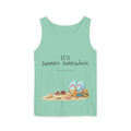 Beach Vibes Tank Top — "It’s Summer Somewhere" Flip-Flop & Sand Graphic