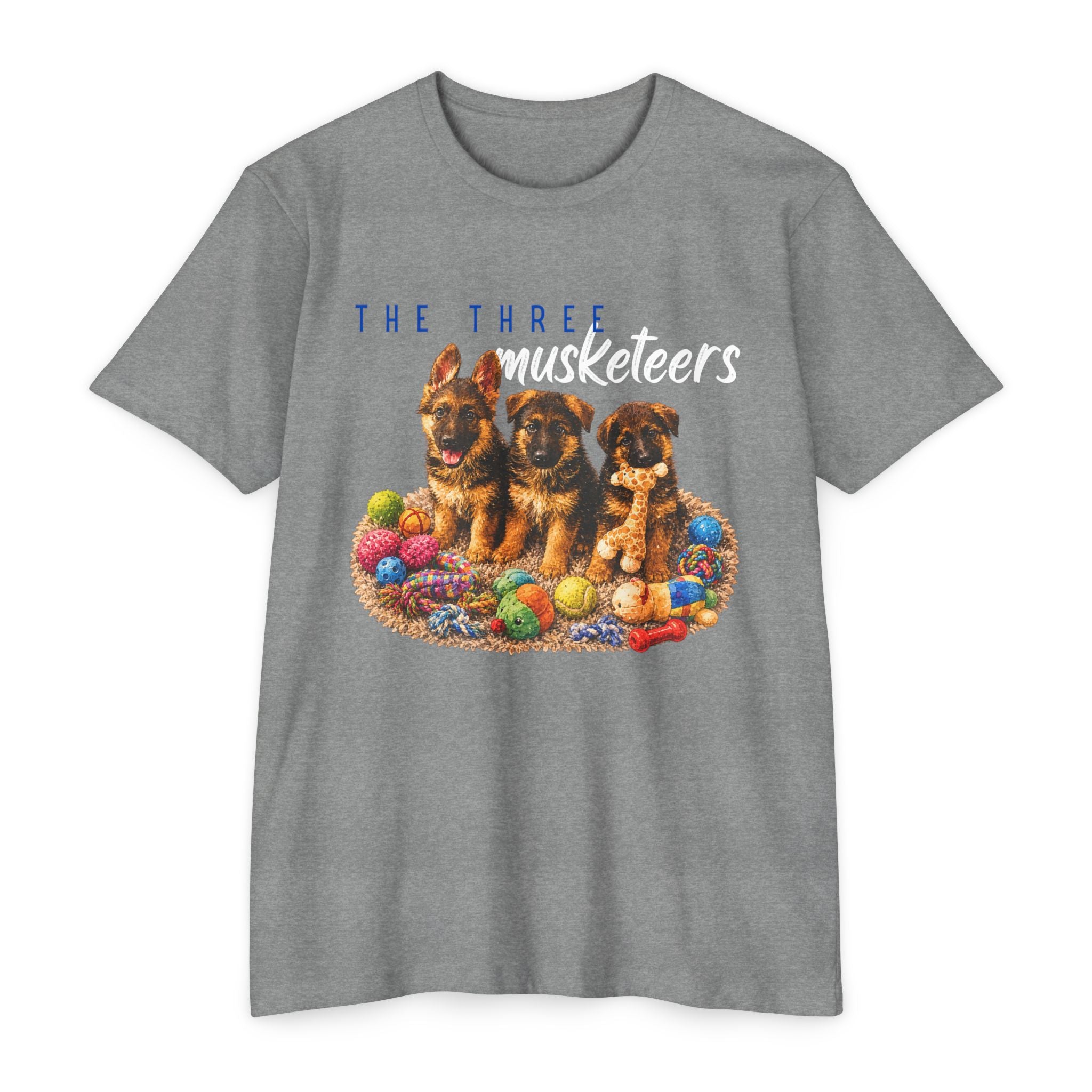The Three Musketeers Puppy T-Shirt — Cute German Shepherds Easter Dog Tee