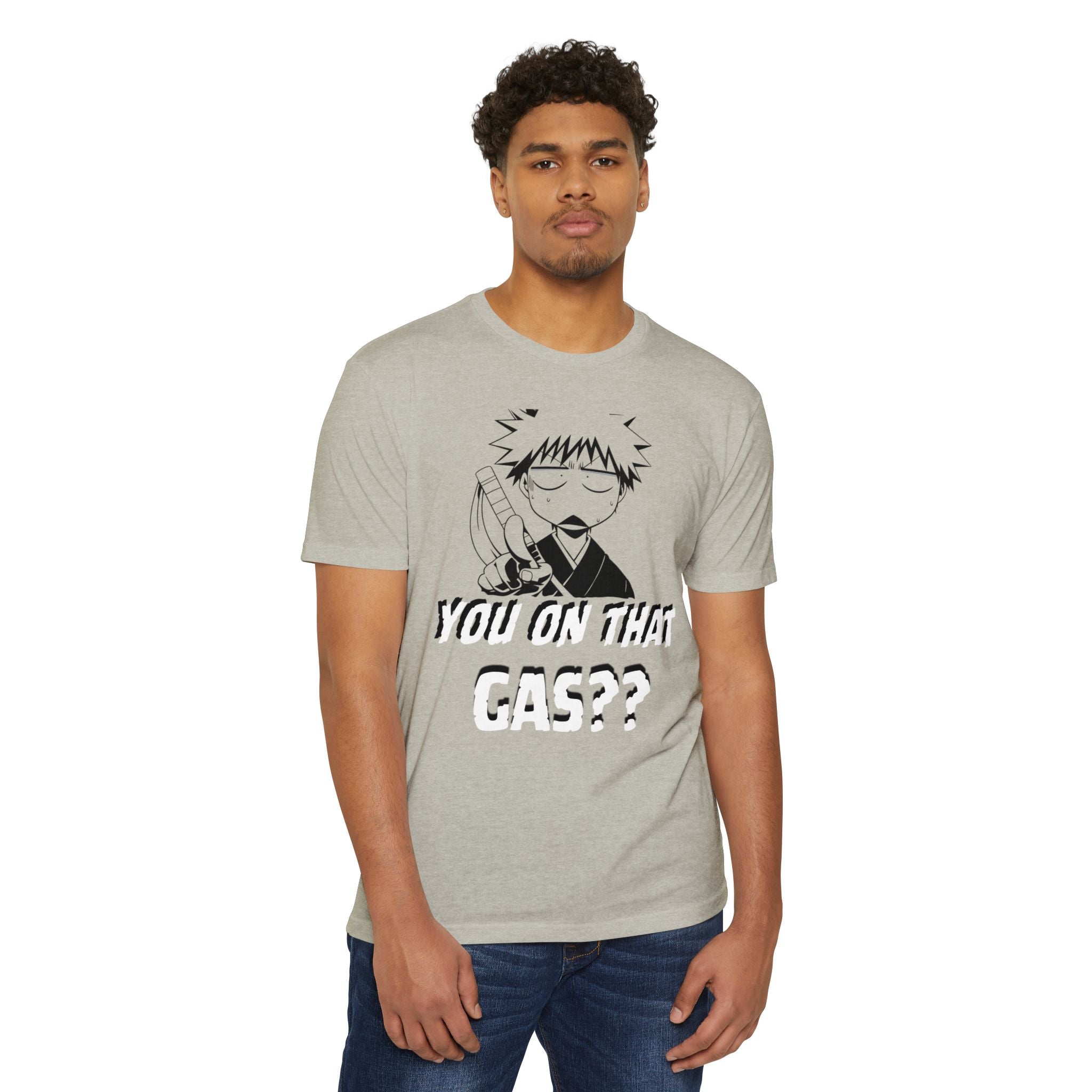 Anime Graphic T-Shirt — "You On That Gas??" Cartoon Character Tee
