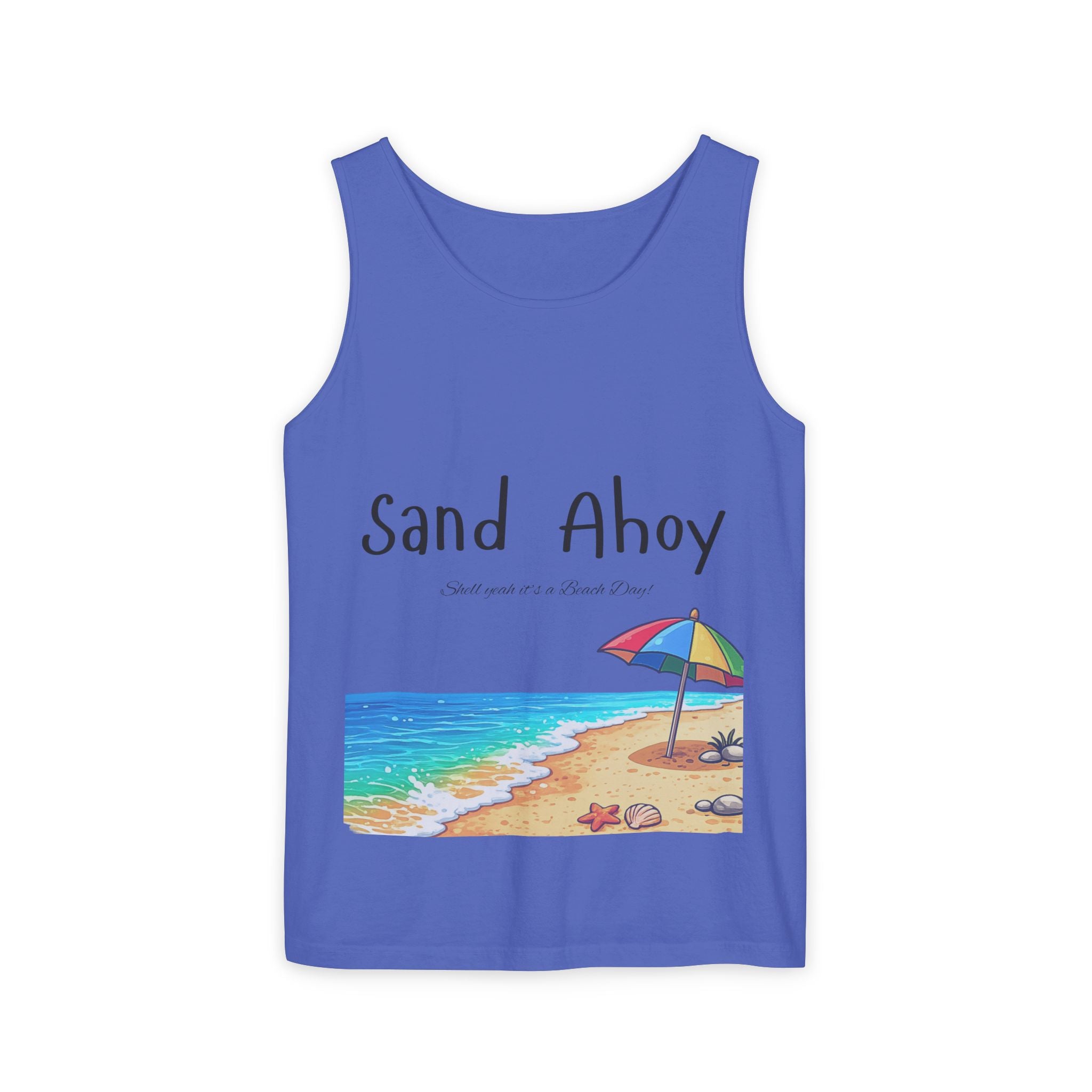 “Sand Ahoy” Seaside Graphic Tank