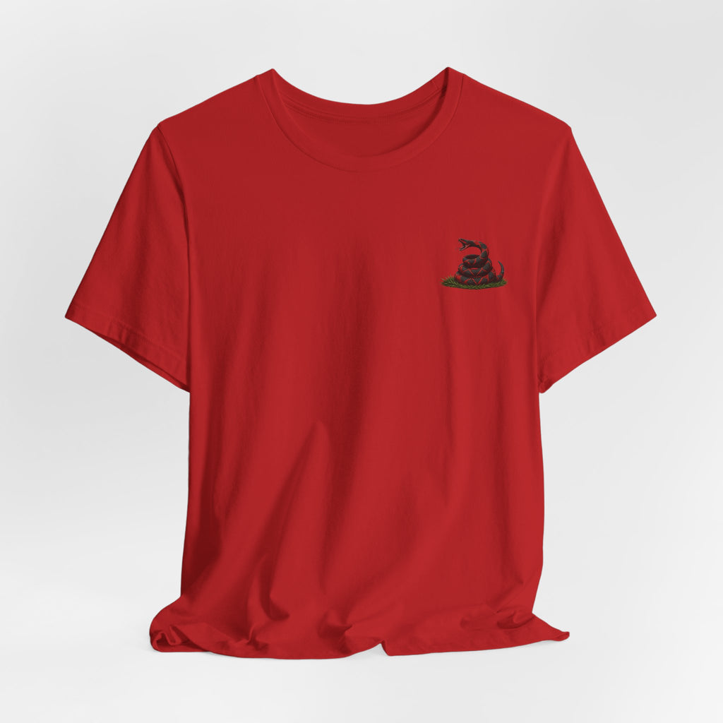 Don't Tread On Me Unisex Jersey Short Sleeve Tee Red and Black