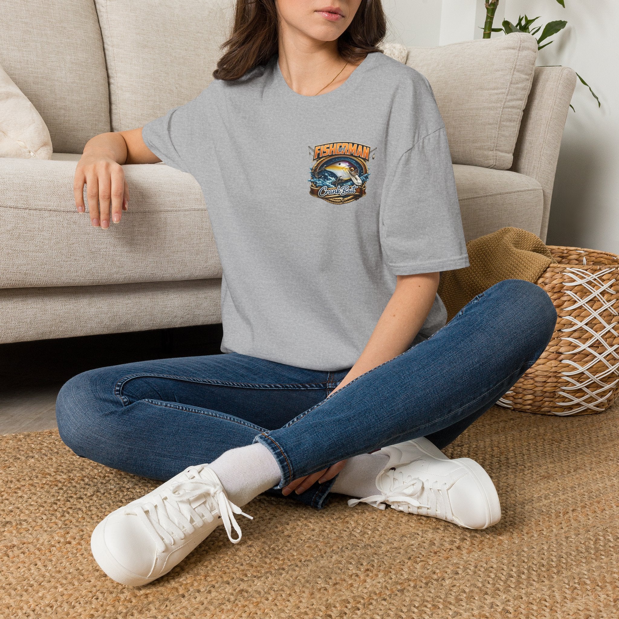 Fisherman Crest T-Shirt — Vintage Marlin Ocean Fishing Graphic