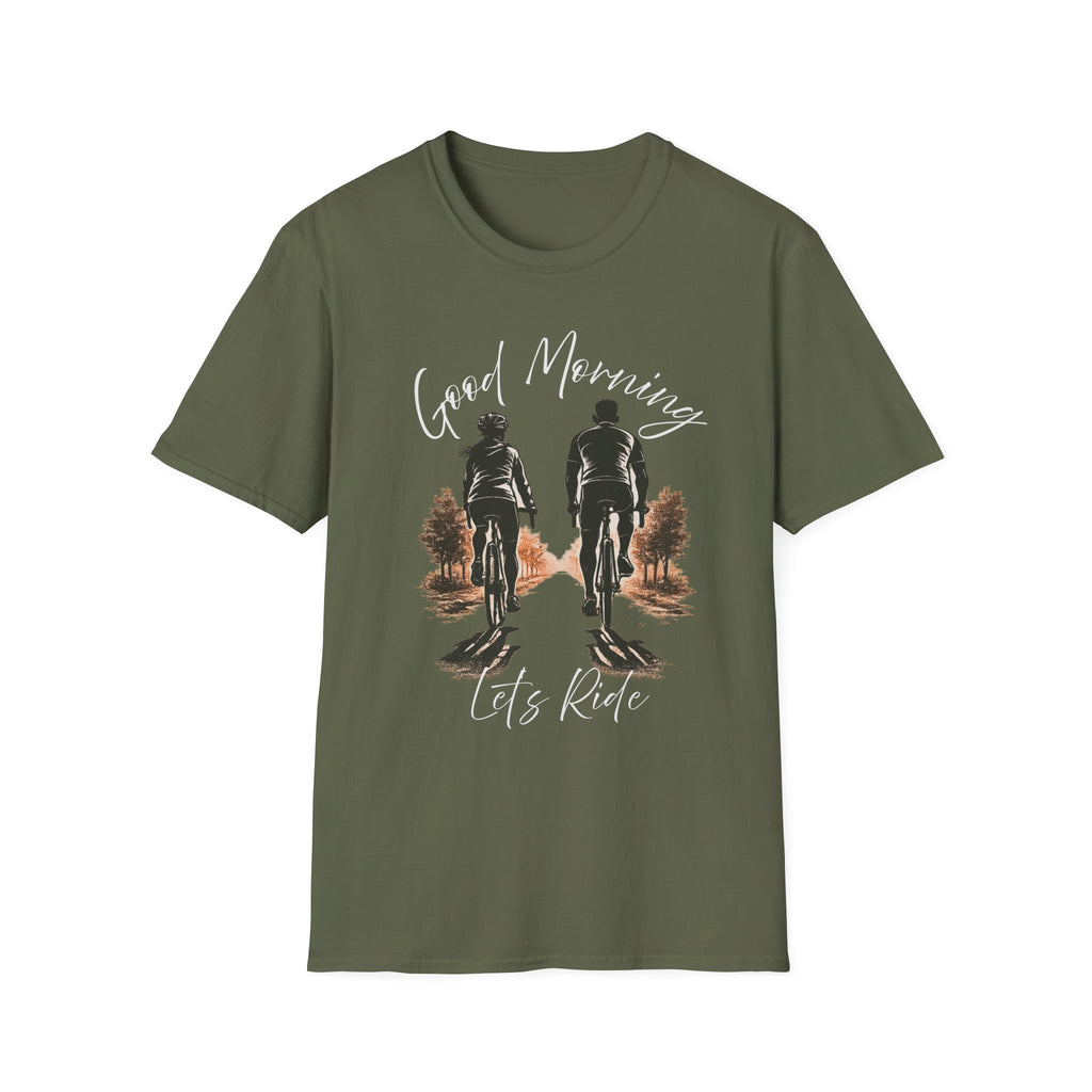 Good Morning Let's Ride T-Shirt — Biker Couple Vintage Graphic Tee